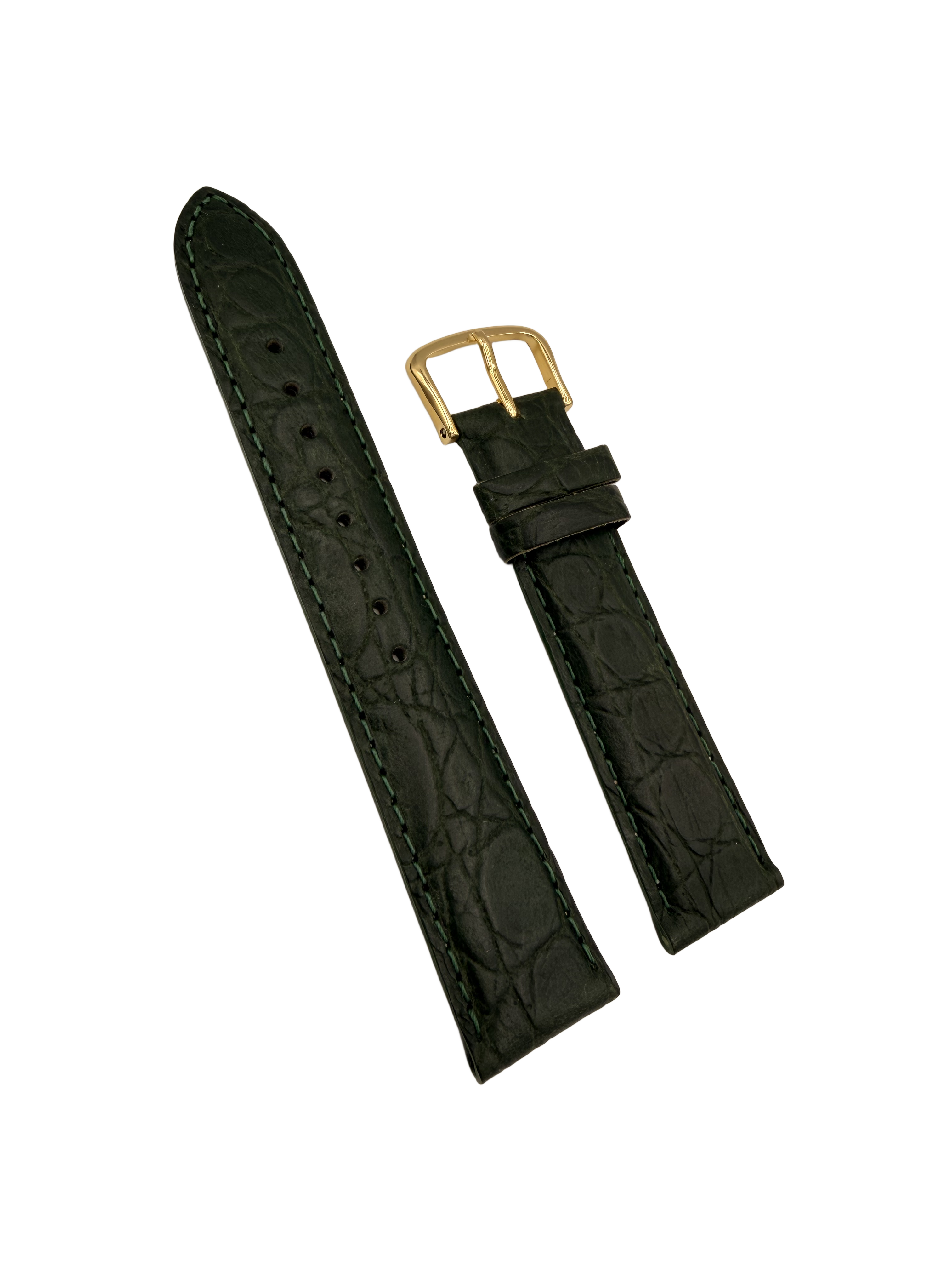 Watch Band Seiko 7T32-6B40 Green Leather Strap 19mm SDW746 - 4ER7KB