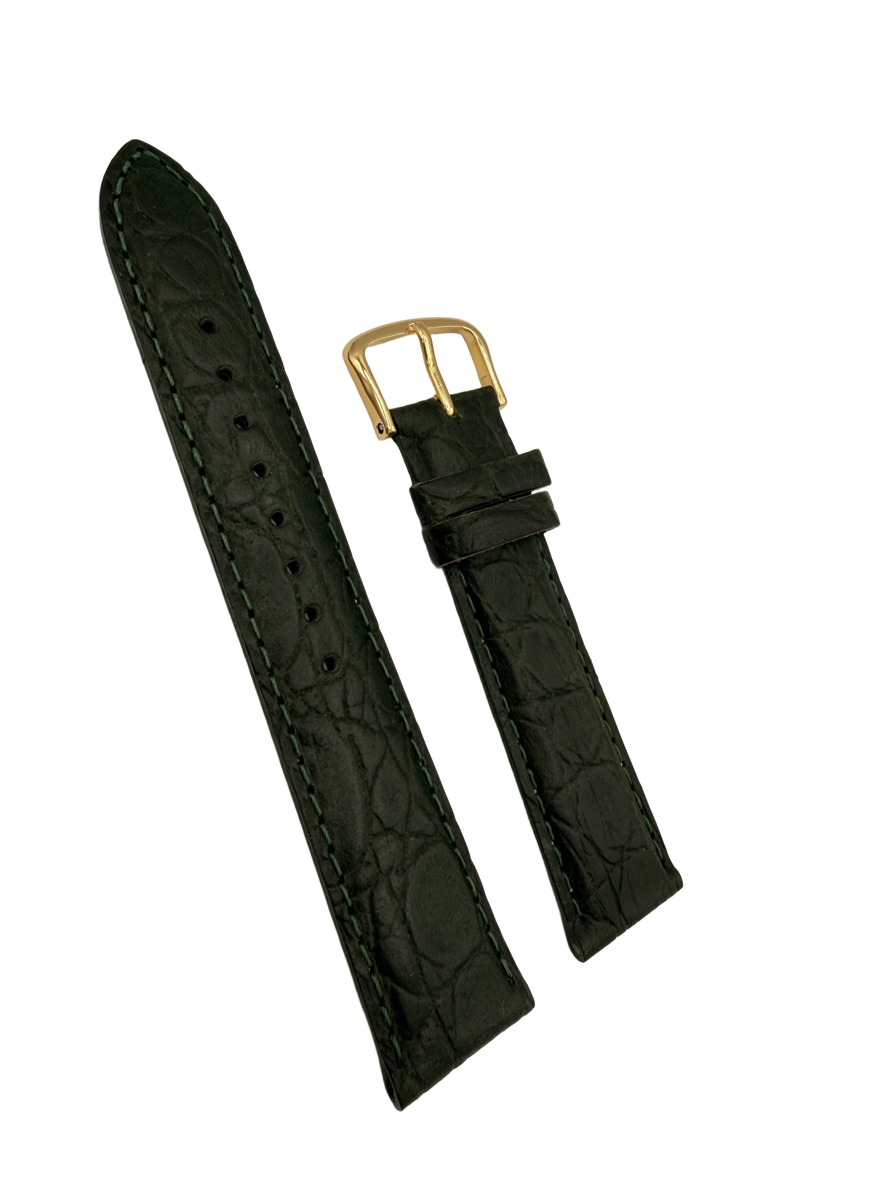 Watch Band Seiko 7T32-6B40 Green Leather Strap 19mm SDW746 - 4ER7KB
