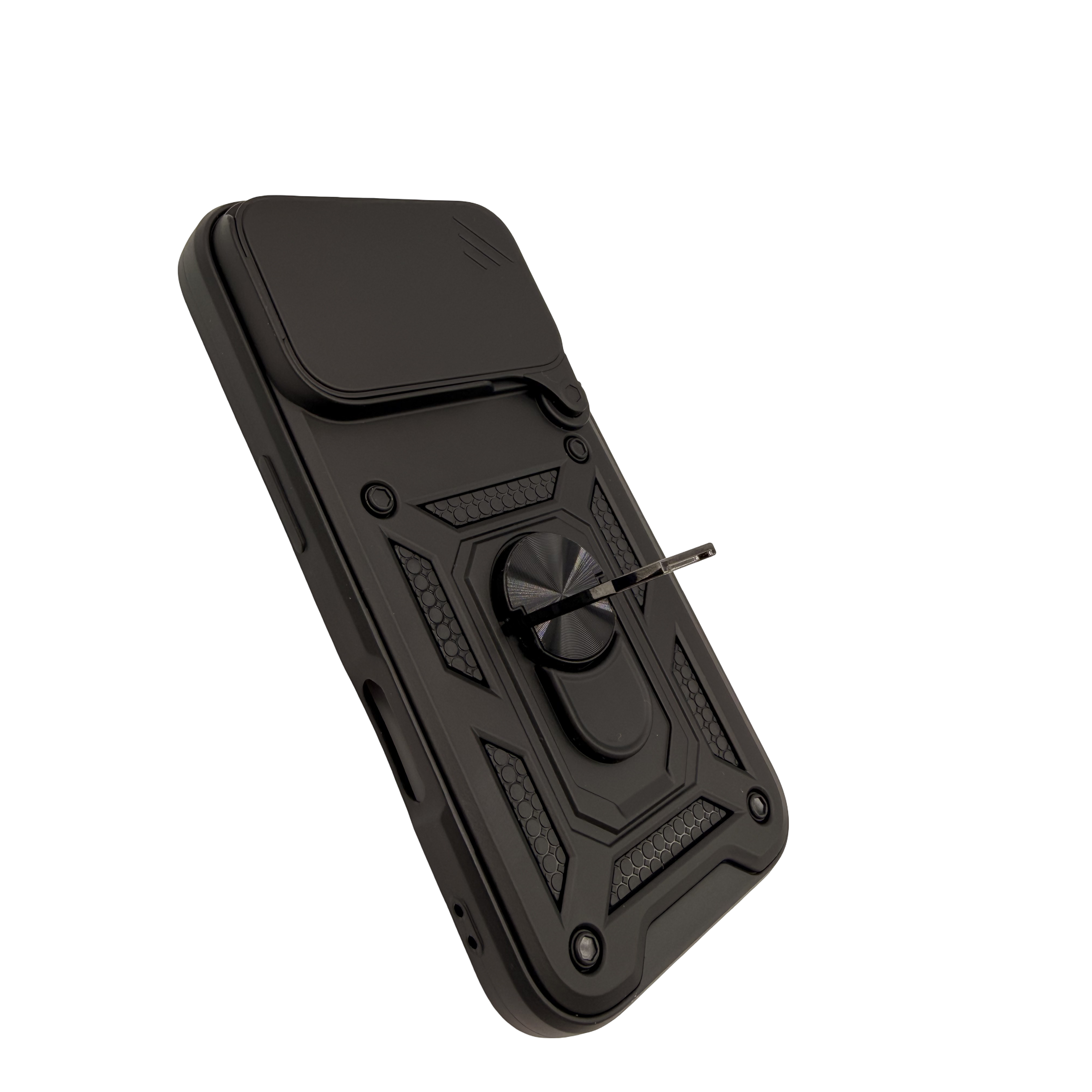 STRPZ® Premium Shockproof iPhone Case with Camera Protector and Ring Stand (iPhone 12–17)