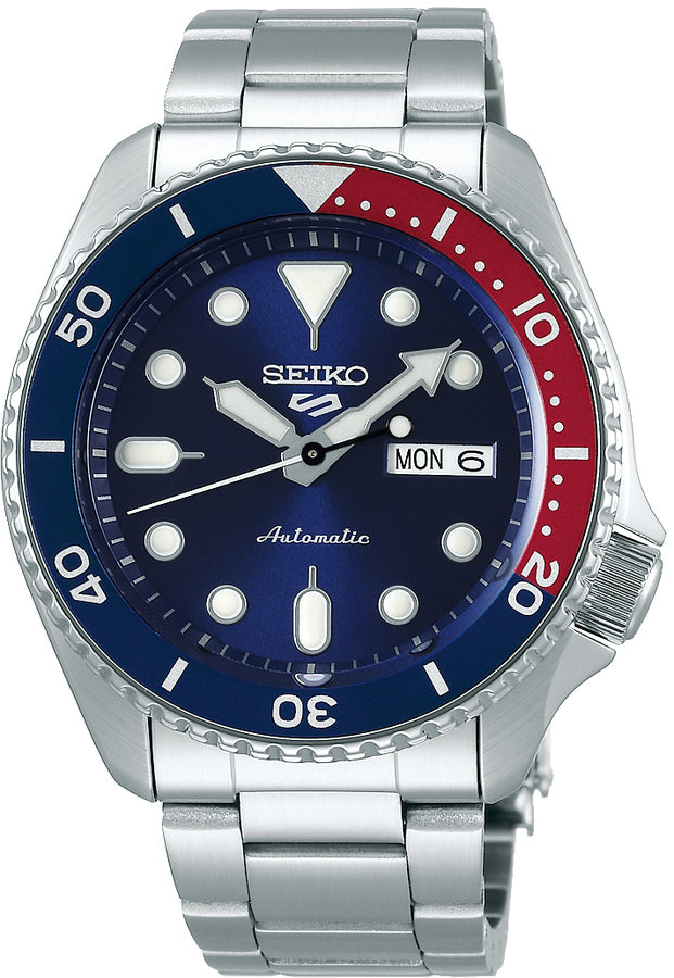 Seiko 5 Sports SRPD53K1 Automatic Watch | Blue Dial | Pepsi Bezel | 4R36-07G0