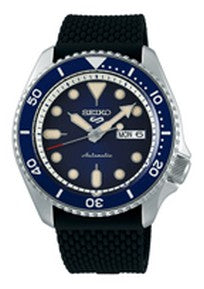Seiko 5 Sports SRPD93K1 Automatic Watch | Blue Dial | Silicone Strap | 4R36-07G0