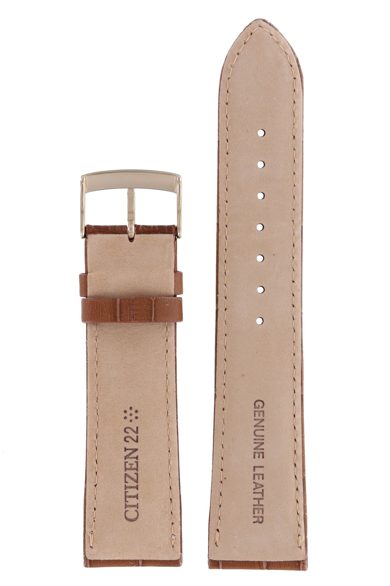 Citizen AO9024 - 16A Metropolitan 8635 - S084938 Watch Band 59 - S52901 Brown Leather 22 mm Eco - Drive - Watch Plaza