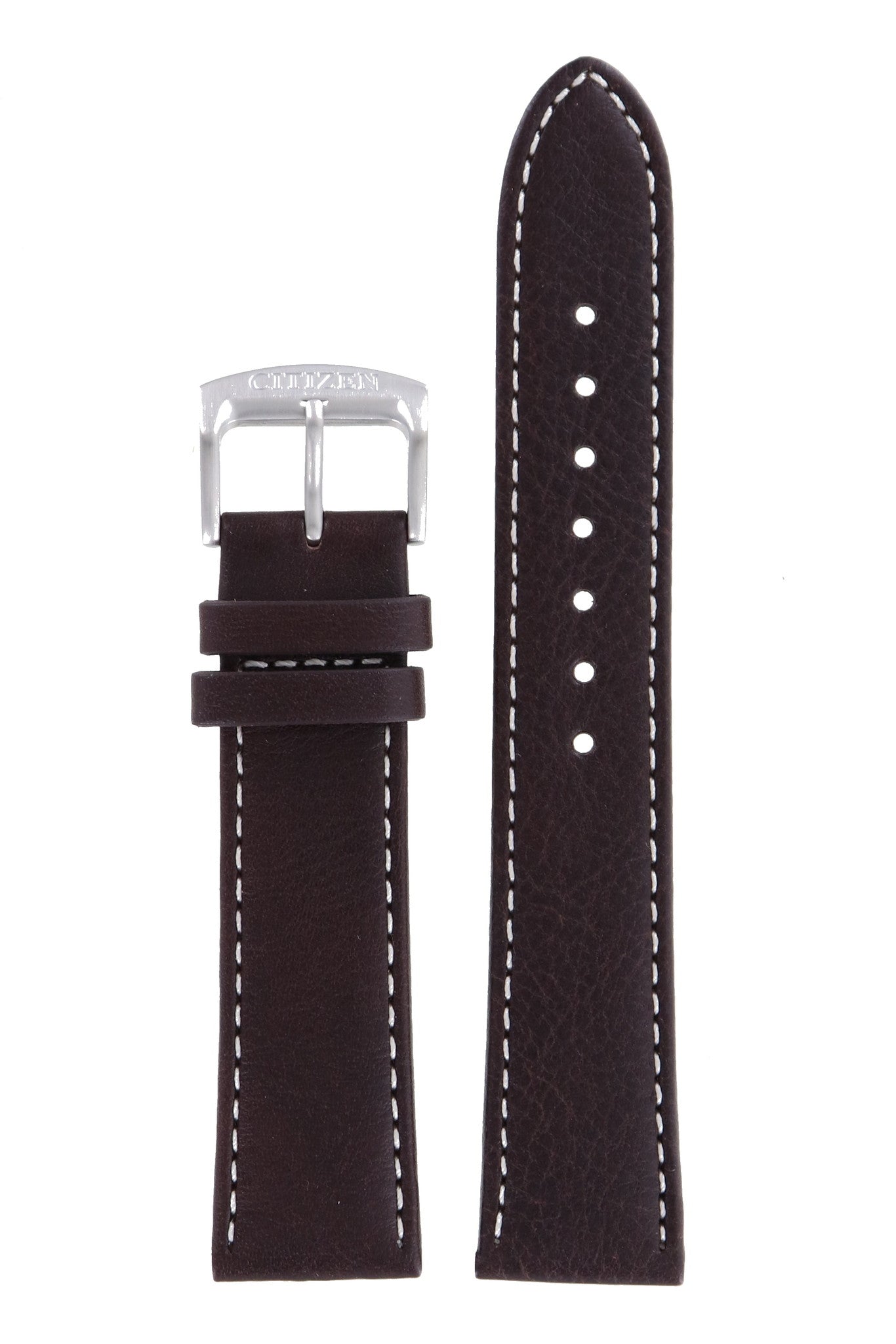 Citizen AT2396 - 19X - H500 - S111064 Watch Band 59 - S53897 Dark Brown Leather 20 mm Eco - Drive - Watch Plaza