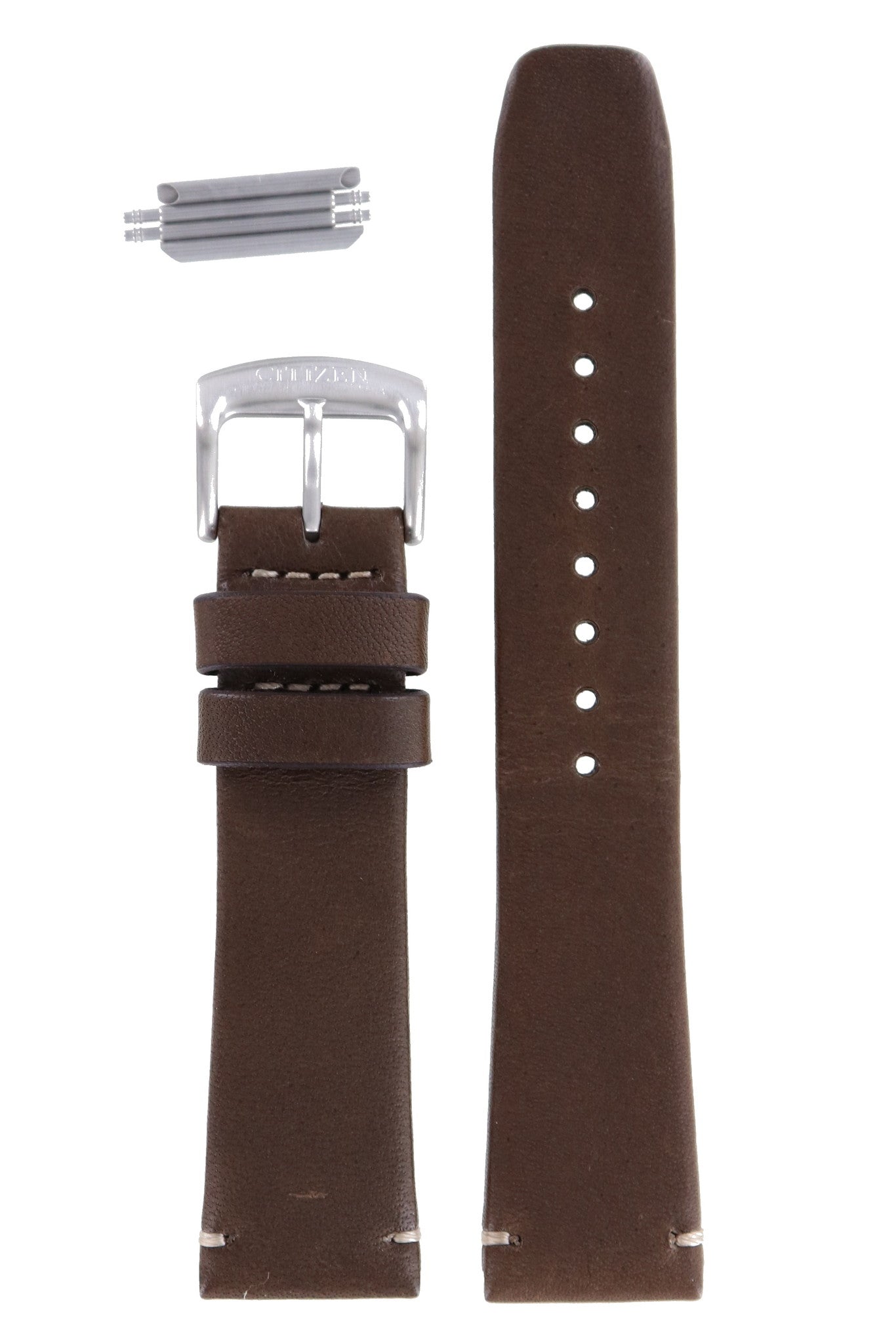 Citizen AW1620 - 21E - S120802 Watch Band 59 - S54256 Dark Brown Leather 21 mm Eco - Drive - Watch Plaza