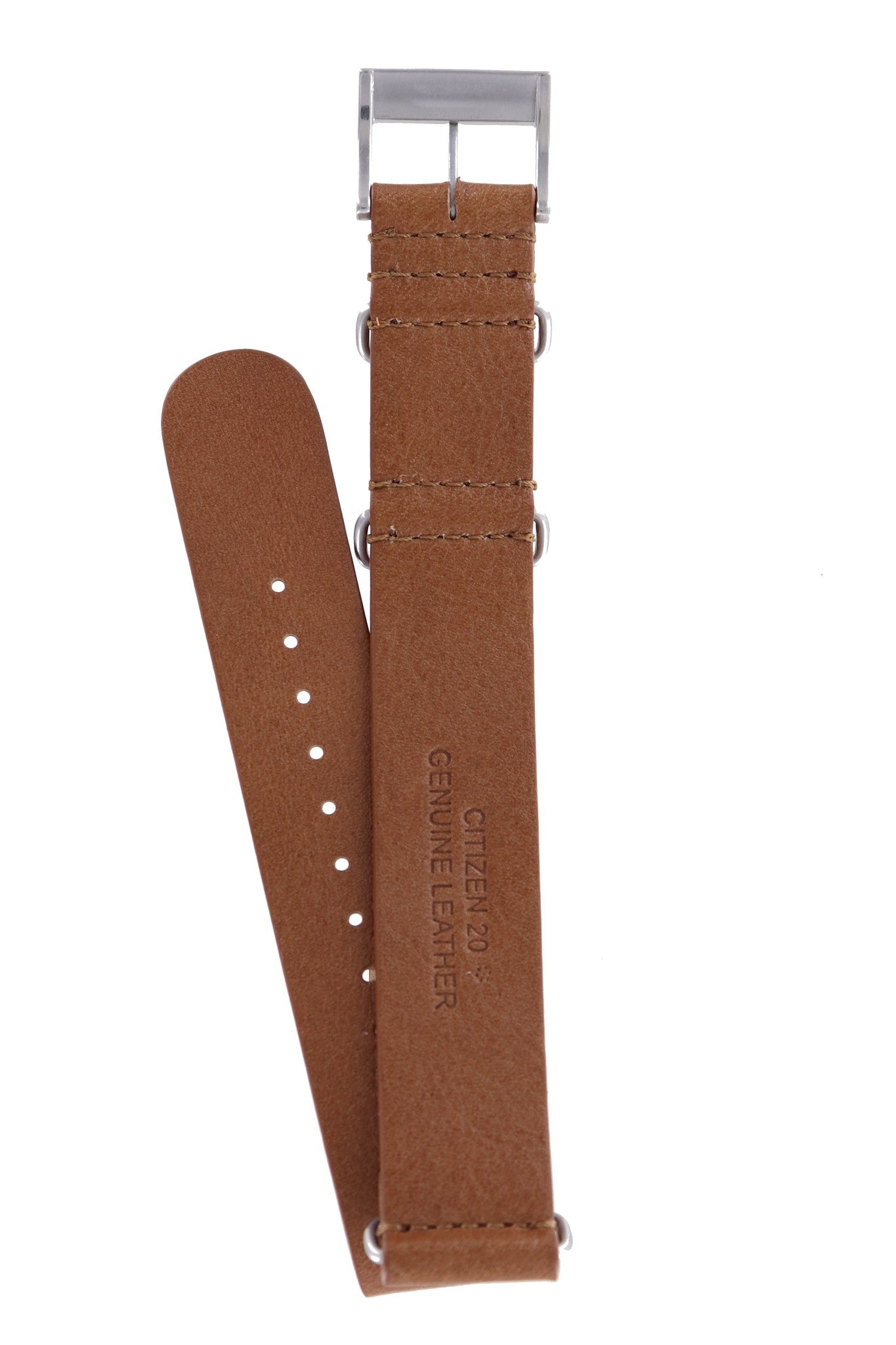 Citizen BJ6501 - 10L - E031 - R009087 Watch Band 59 - R50317 Brown Leather 20 mm Eco - Drive - Watch Plaza