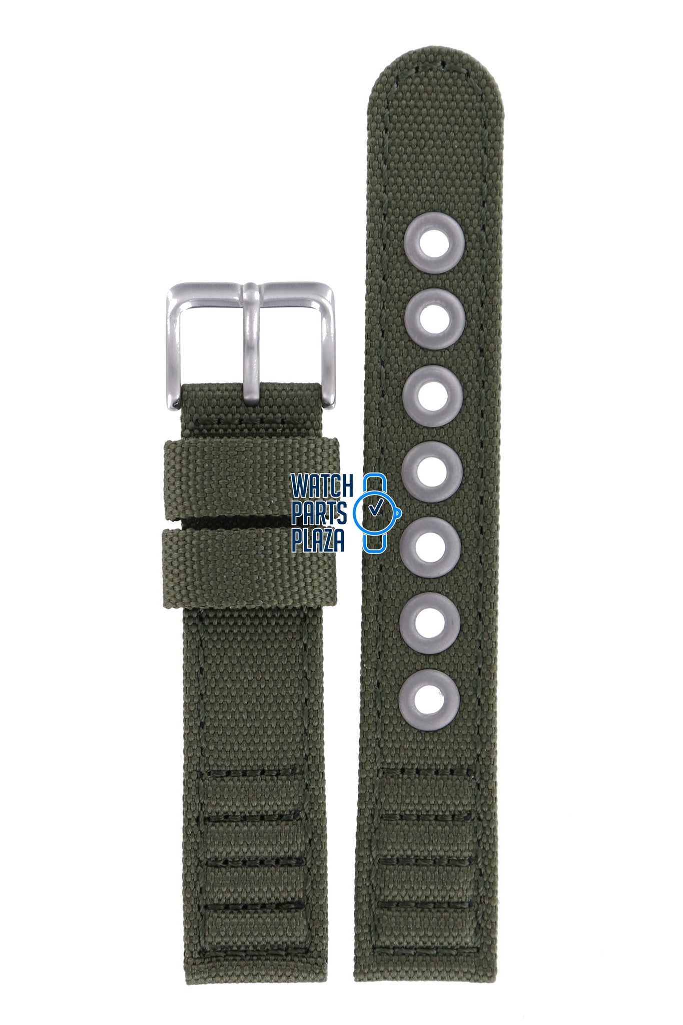 Citizen BM8180 - 03E & BM8180 - 20E Watch Band 59 - S52136 Green Leather & Textile 18 mm Eco - Drive - Watch Plaza