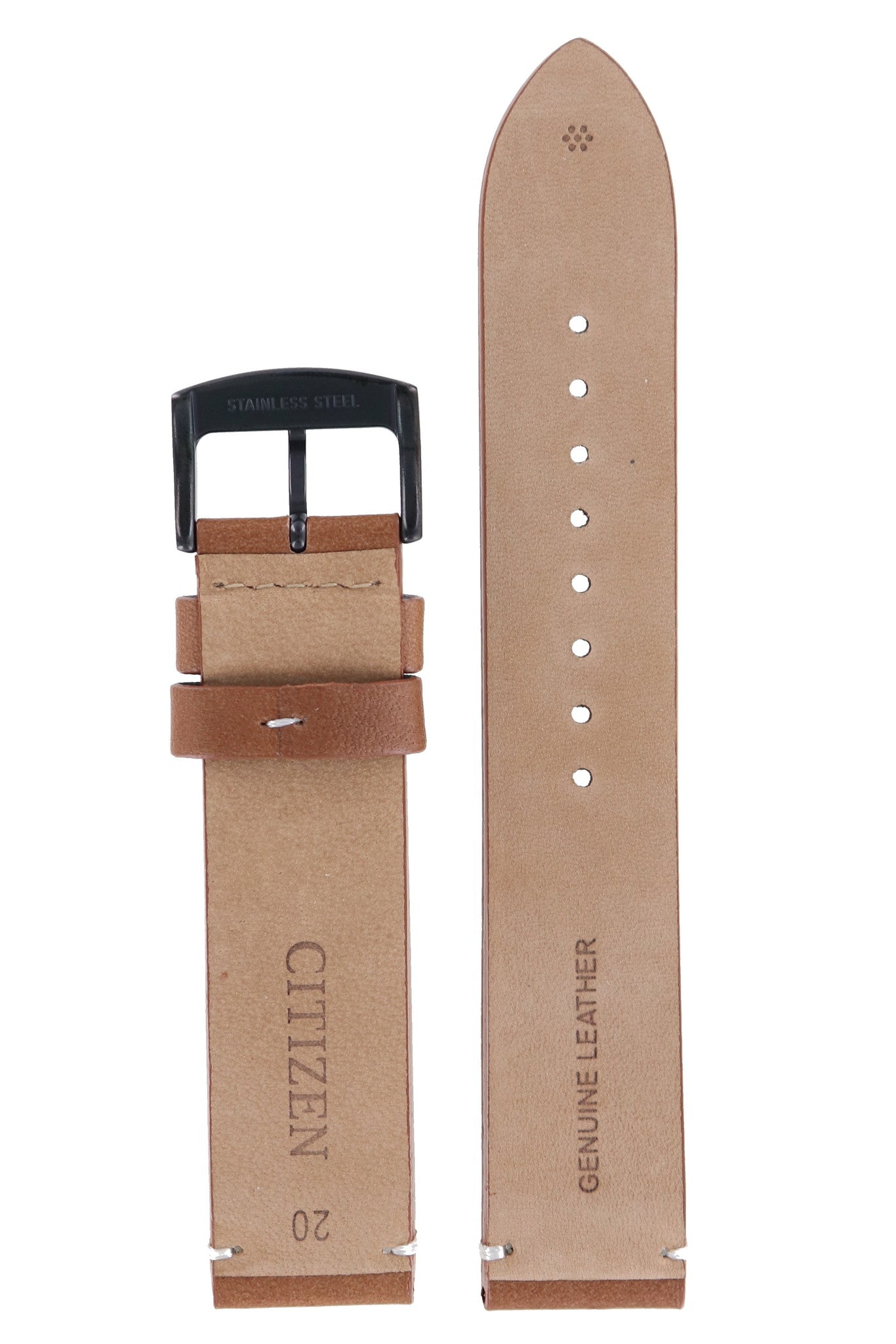 Citizen CA7045 - 14E - S120781 Watch Band 59 - S54255 Brown Leather 20 mm Eco - Drive - Watch Plaza