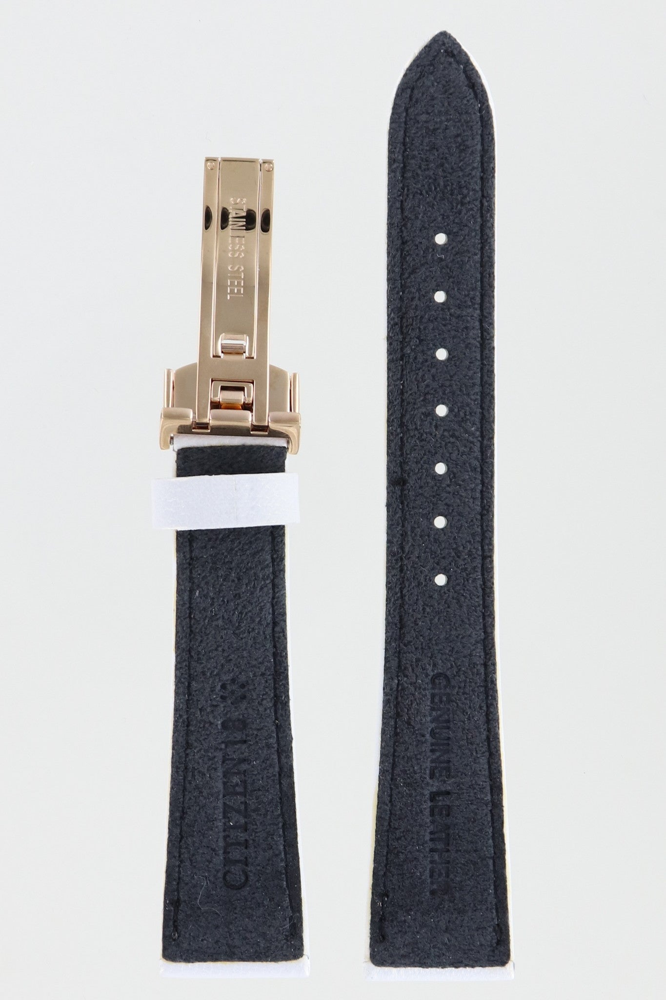 Citizen FB1112 - 13D & FB1152 - 01D Elegance Watch Band 59 - S51649 White Leather 18 mm Eco - Drive - Watch Plaza