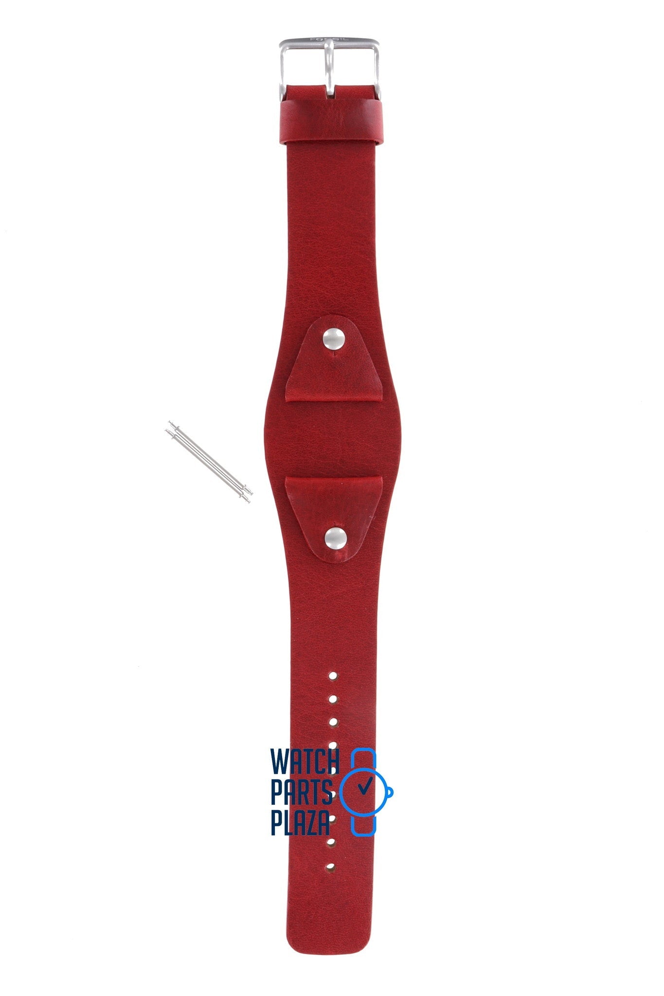 Fossil JR8134 Watch Band JR - 8134 Red Leather 24 mm - Watch Plaza