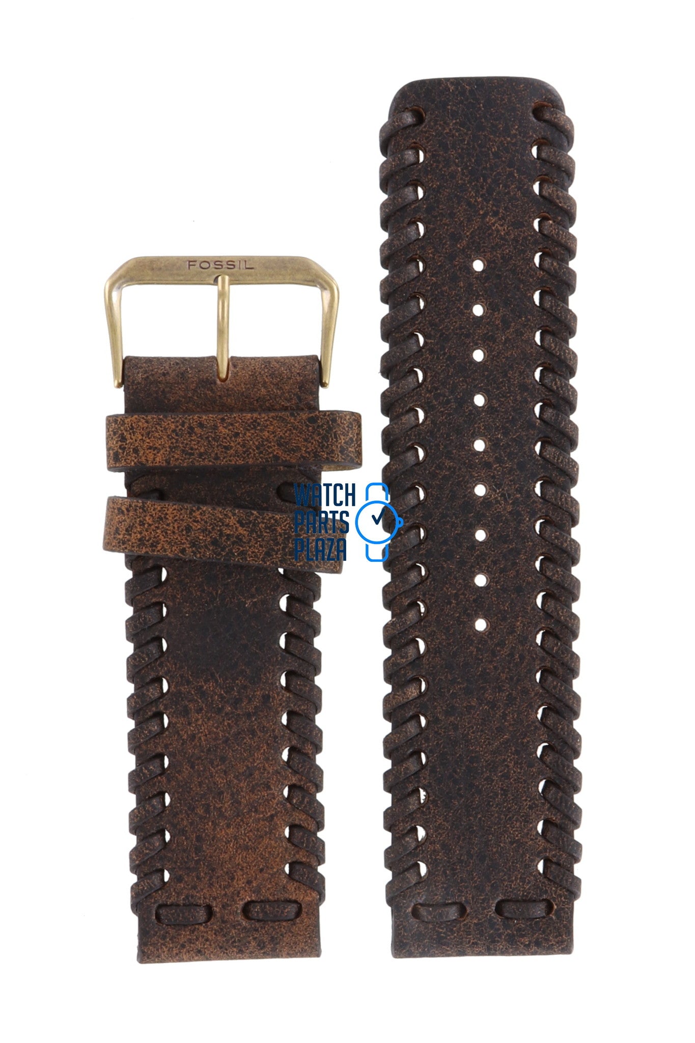 Fossil JR8181 Watch Band JR - 8181 Brown Leather 24 mm - Watch Plaza