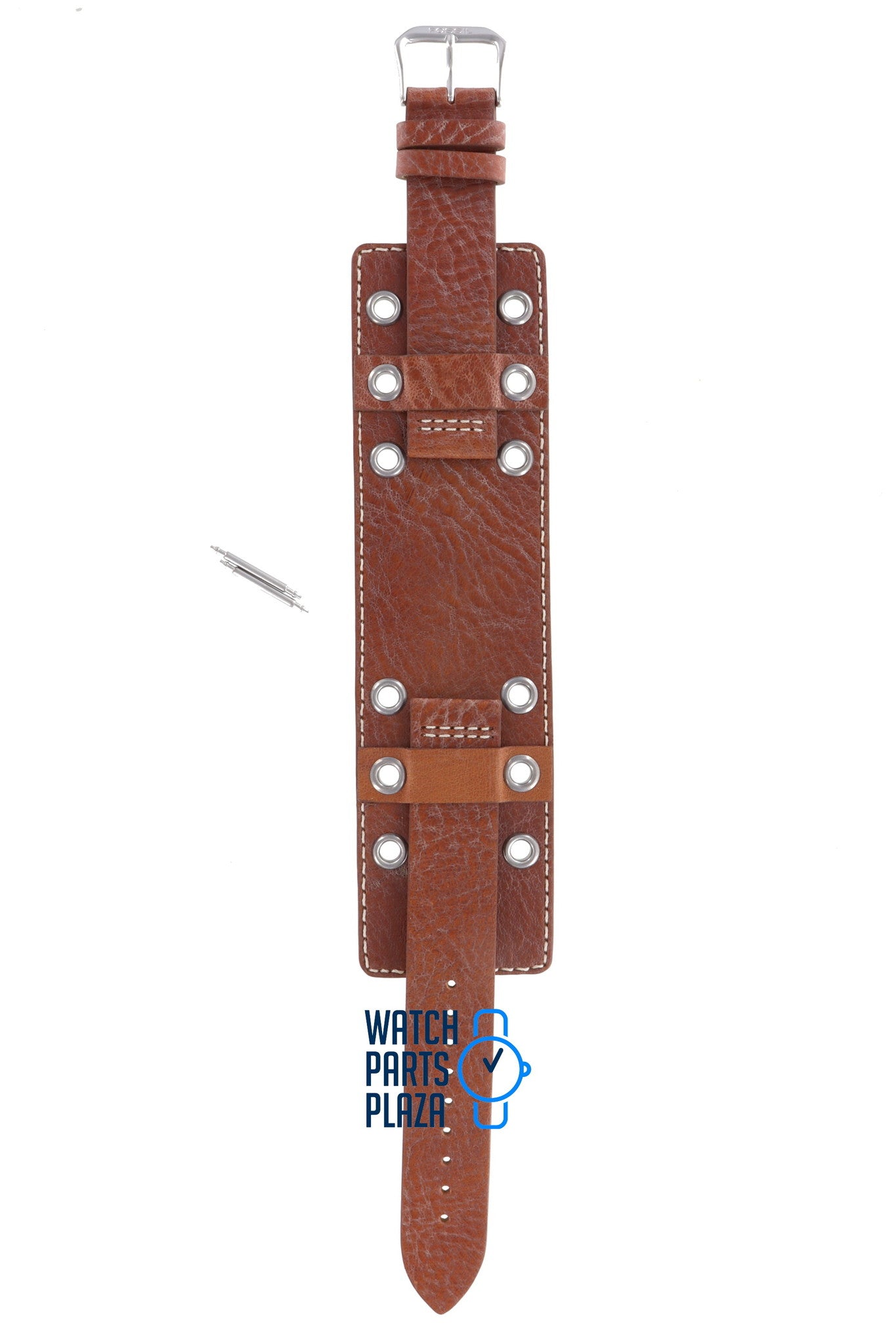 Fossil JR8246 Watch Band JR - 8246 Brown Leather 18 mm - Watch Plaza