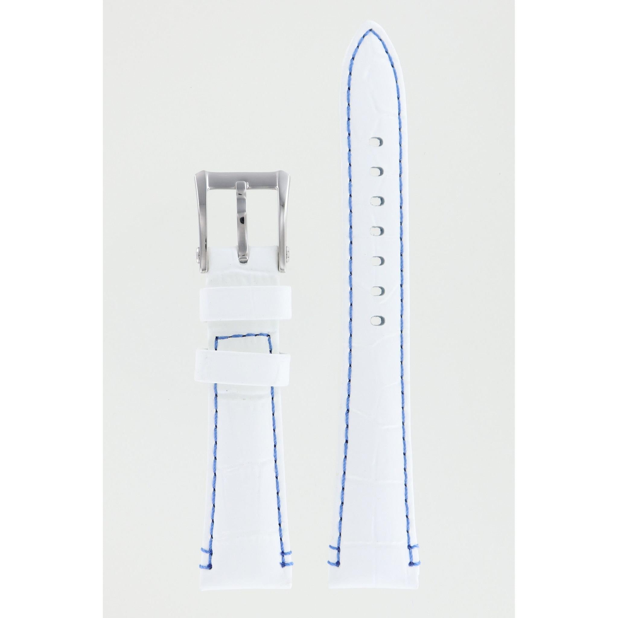 Seiko 4A481 B 18 - SXDA69 Watch Band 4A481JL White Leather 18 mm Velatura - Watch Plaza