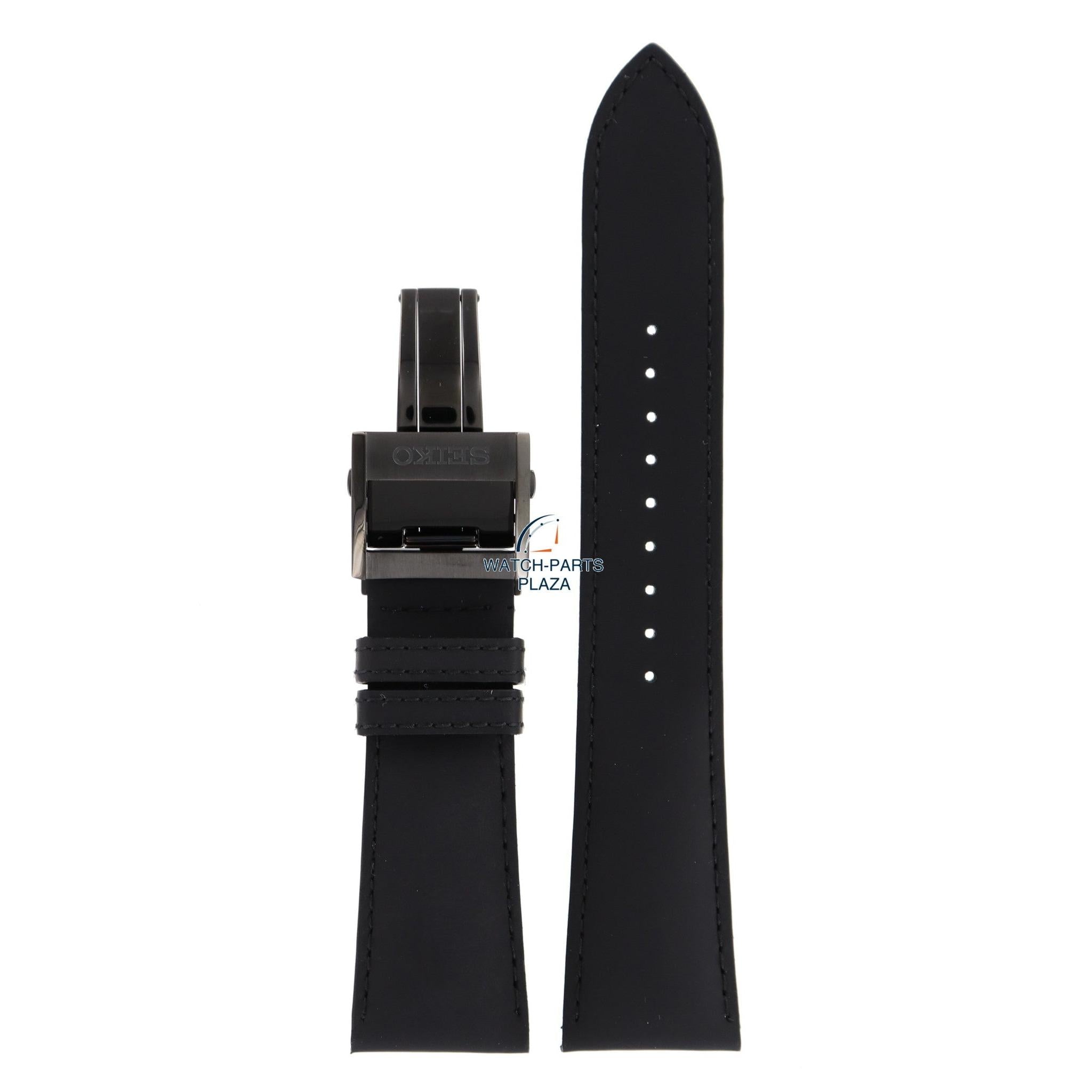 Seiko Ananta SAEC013 / SPB023J1 watch strap black leather 6R21 - 00F0 strap LO1D W 24 mm - Watch Plaza