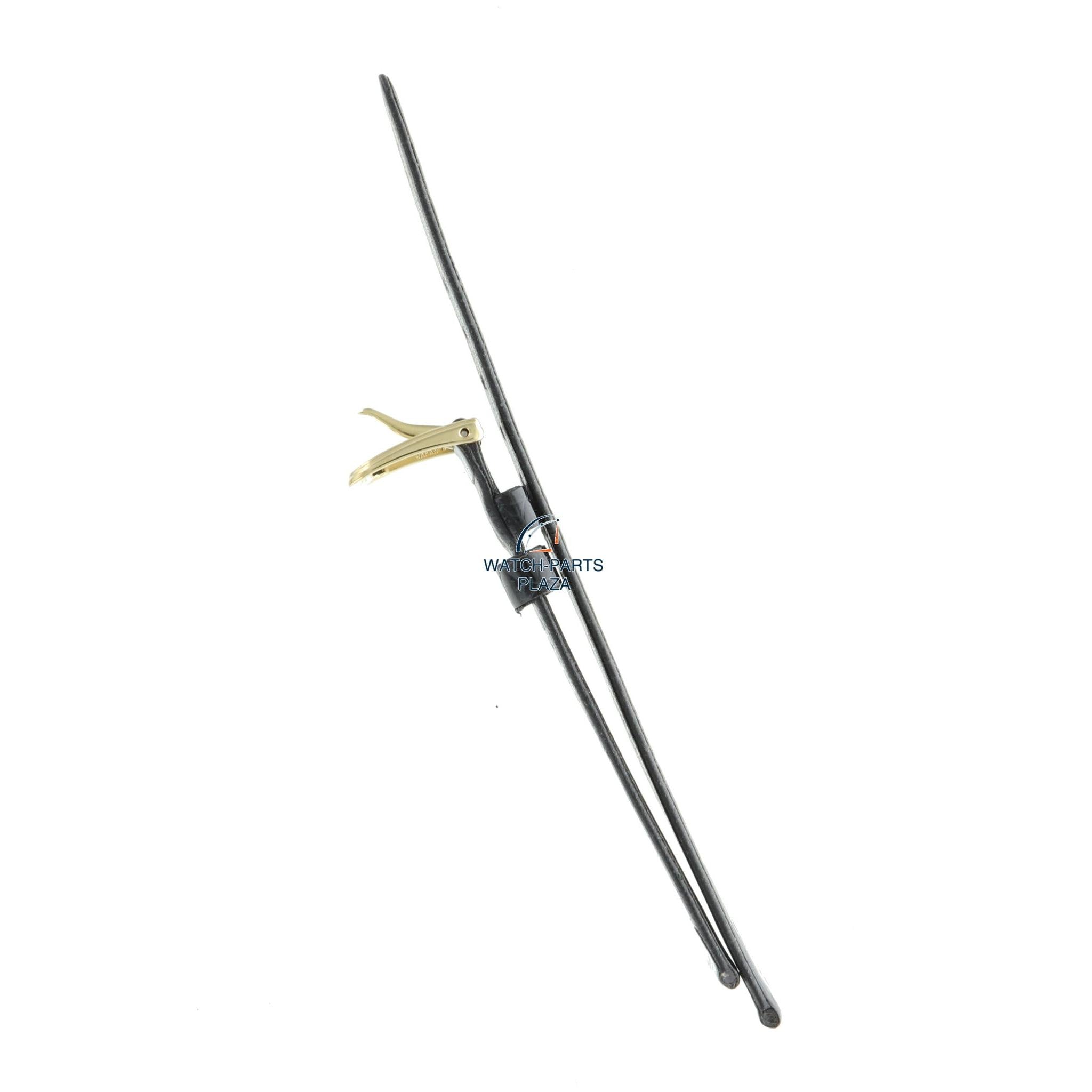 Seiko BQA18G Watch band 9550, 5A50 & 2FA50 black leather 19 mm - Lassale - Watch Plaza