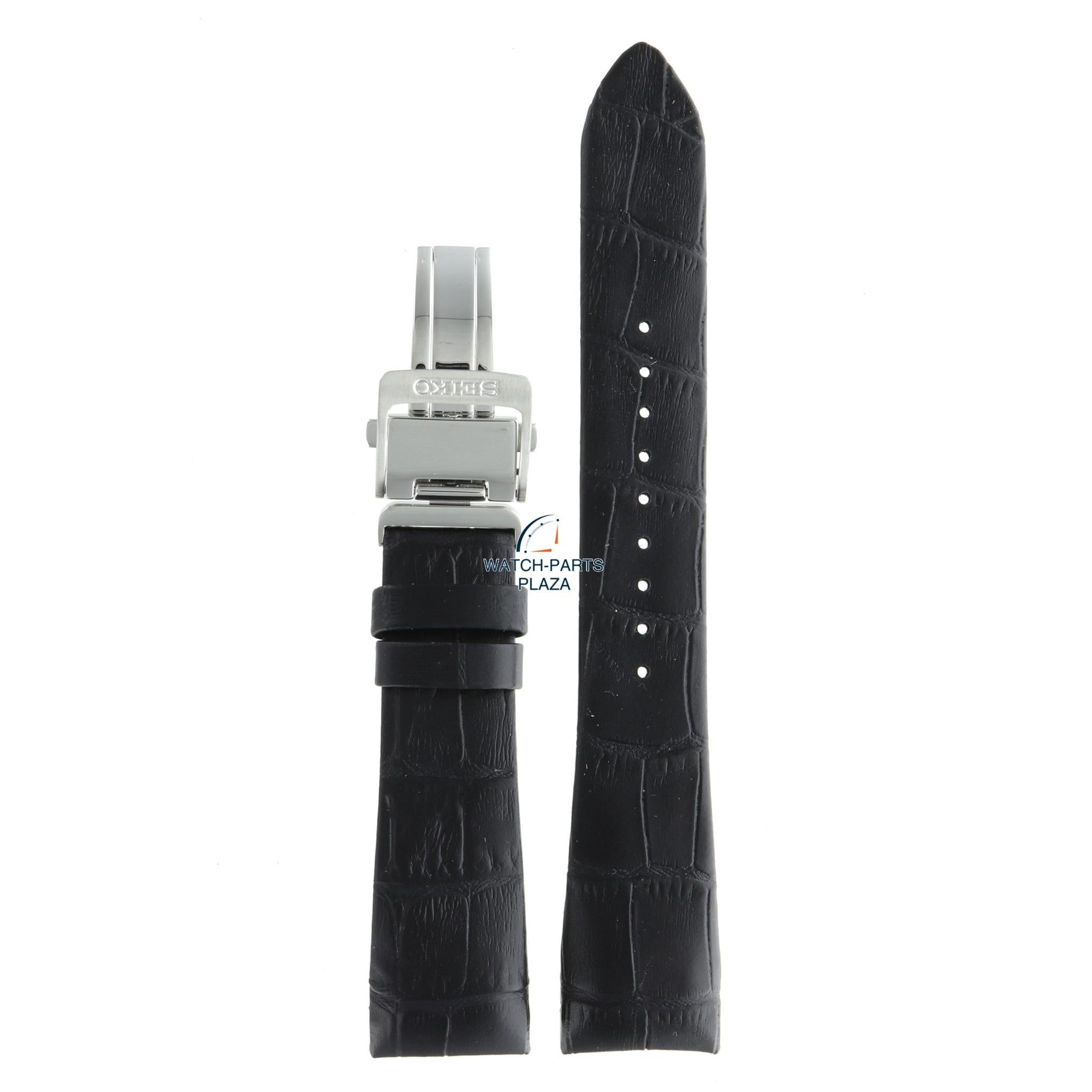Seiko L0HC011J0 Watch band SNE455, SNP143 & SNP149 black leather 22 mm - Premier - Watch Plaza