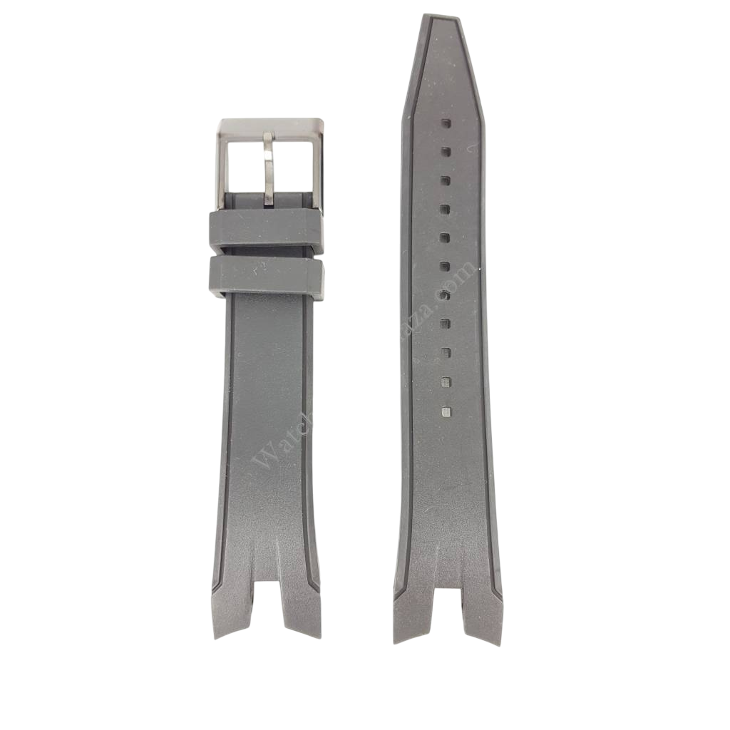 Seiko SNAF25P1 Black Rubber Watch Band 7T62 - 0LA0 Strap 21mm - Watch Plaza