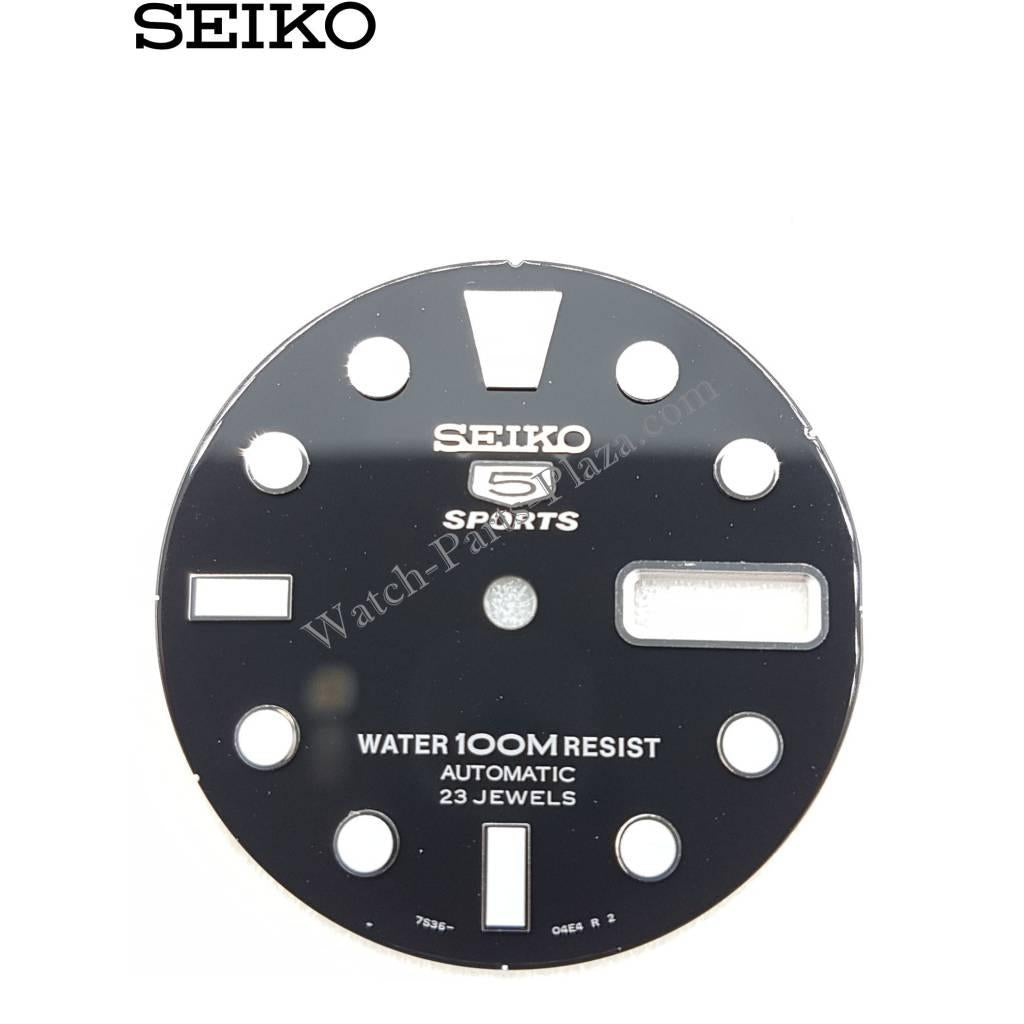 SEIKO SNZF17 SEA URCHIN BLACK DIAL SNZF17K1 5 SPORTS 7S36 - 03C0 SNZF17K2 - Watch Plaza