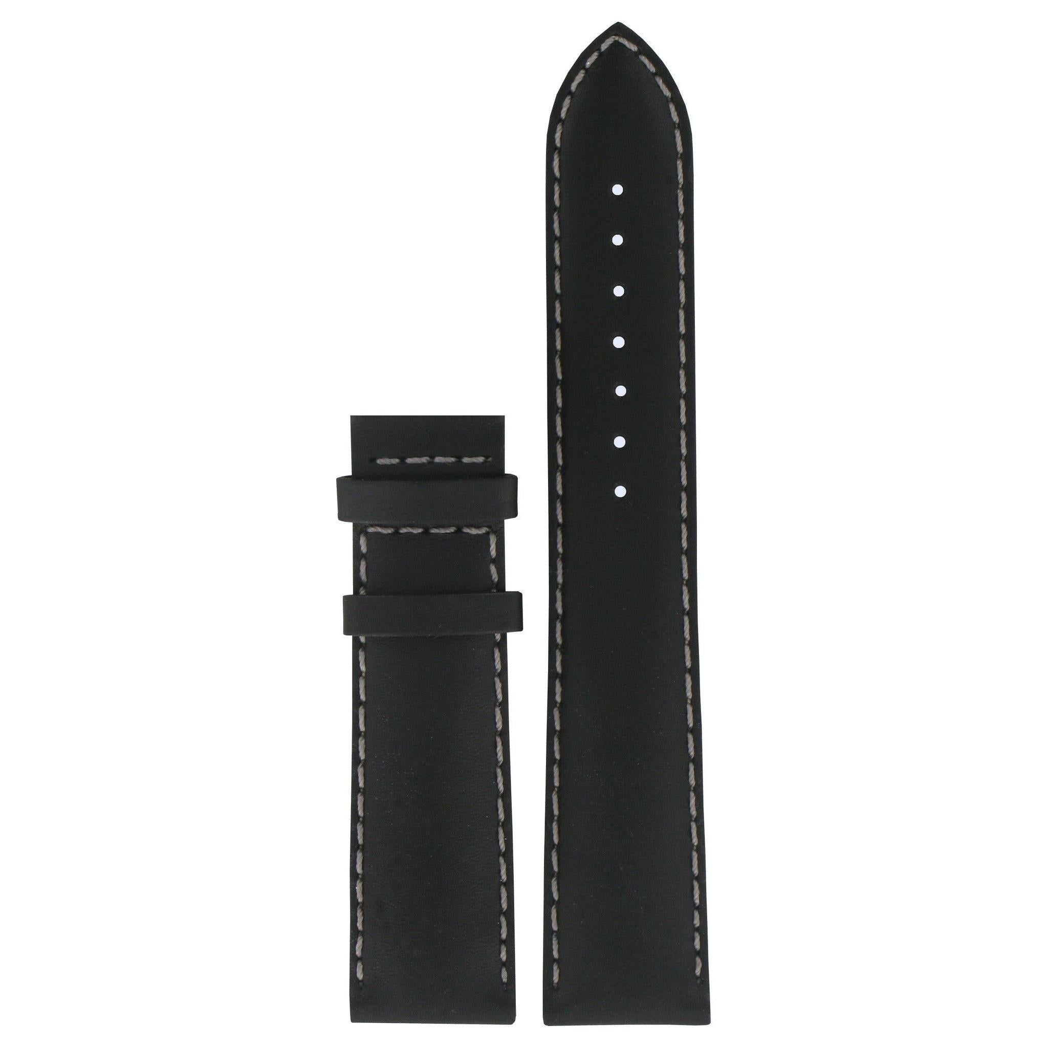 Tissot T005507A Watch Band T610027944 Black Leather 20 mm Quadrato - Watch Plaza