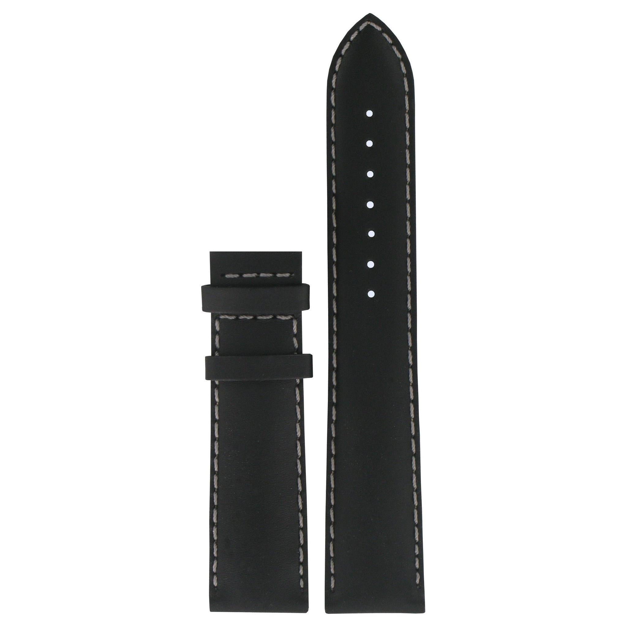 Tissot T005507A XL Watch Band T610027942 Black Leather 20 mm Quadrato - Watch Plaza