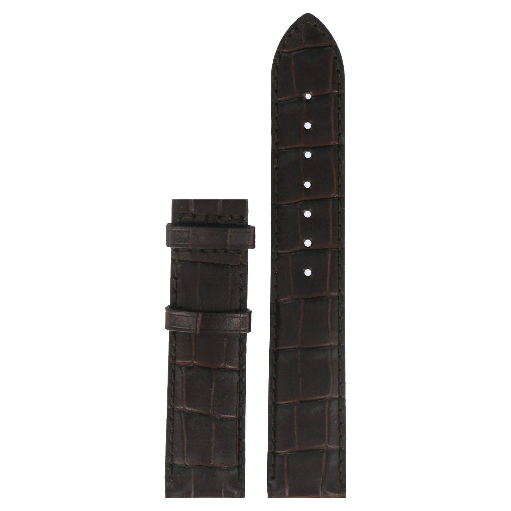Tissot T006407, T415413 Watch Band T610014577 Brown Leather 19 mm Le Locle - Watch Plaza