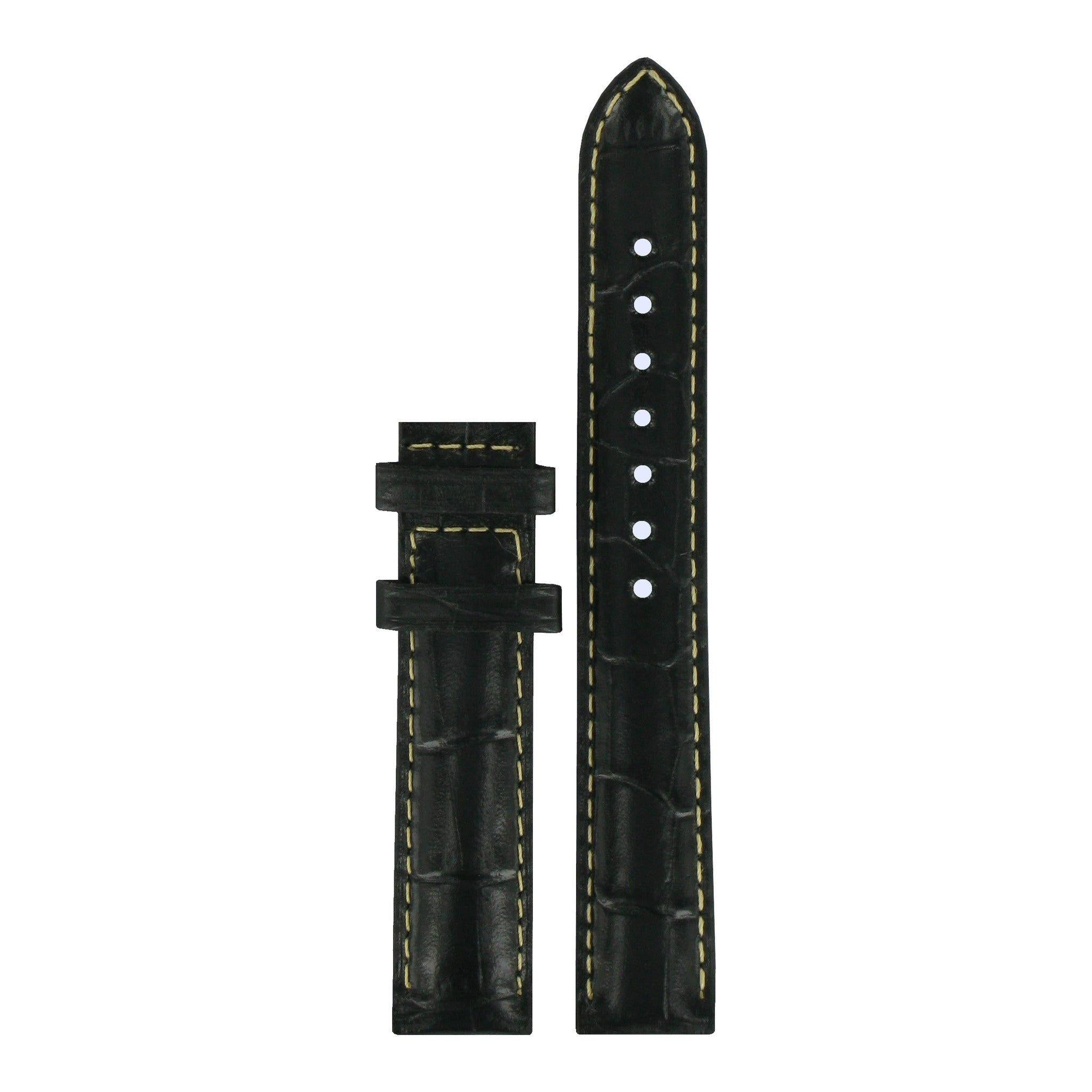 Tissot T007309A Watch Band T610027413 Black Leather 15 mm Generosi - T - Watch Plaza