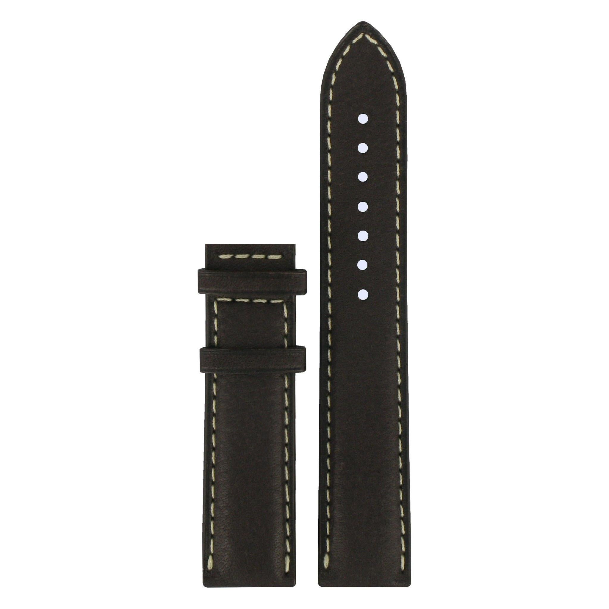 Tissot T014410A Watch Band T610025416 Dark Brown Leather 19 mm PRC 200 - Watch Plaza