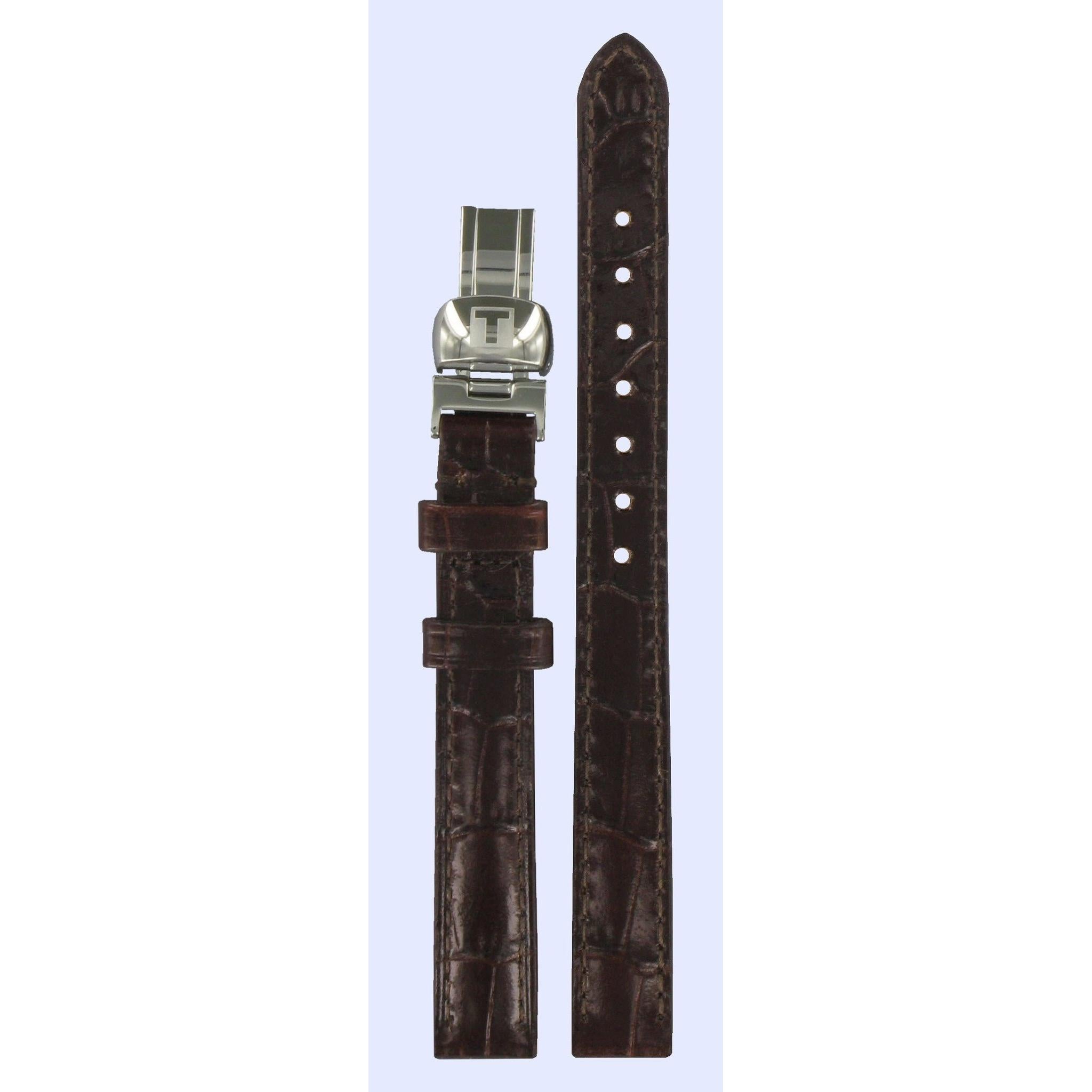 Tissot T015309A T - Trend Watch Band T600025358 Dark Brown Leather 11 mm Happy Chic - Watch Plaza