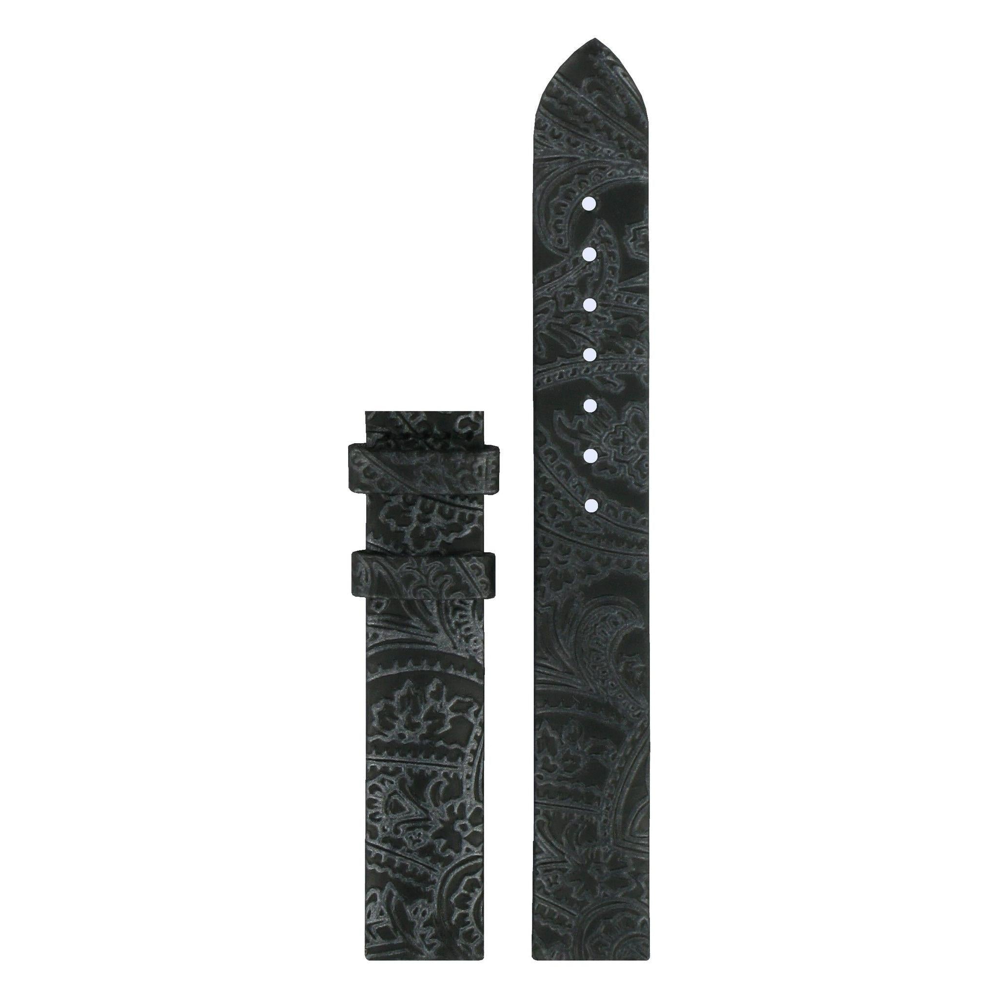 Tissot T02142552 Watch Band T610026393 Black Leather 14 mm T - Wave - Watch Plaza
