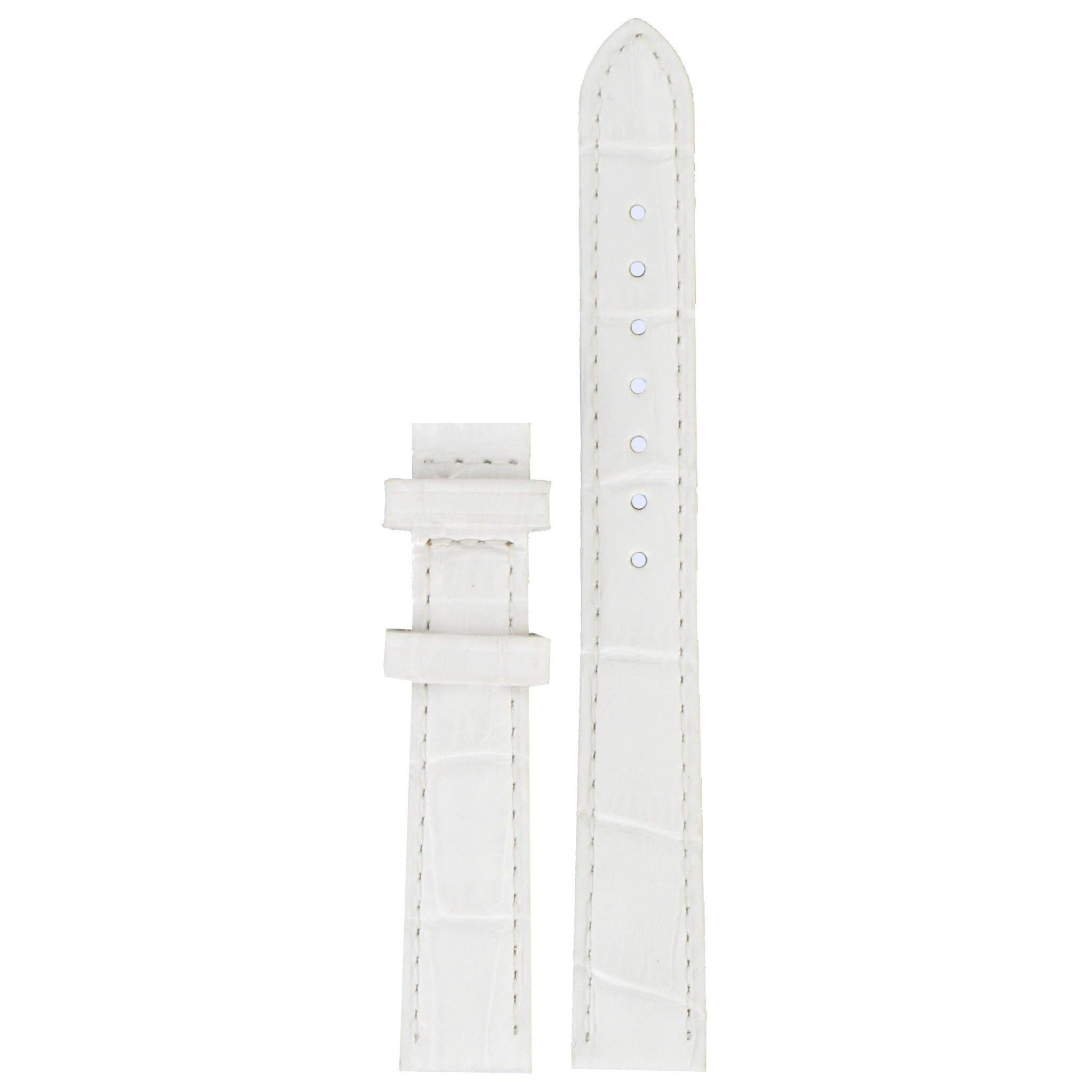 Tissot T023210A Watch Band T610033107 White Leather 14 mm T - Wave - Watch Plaza