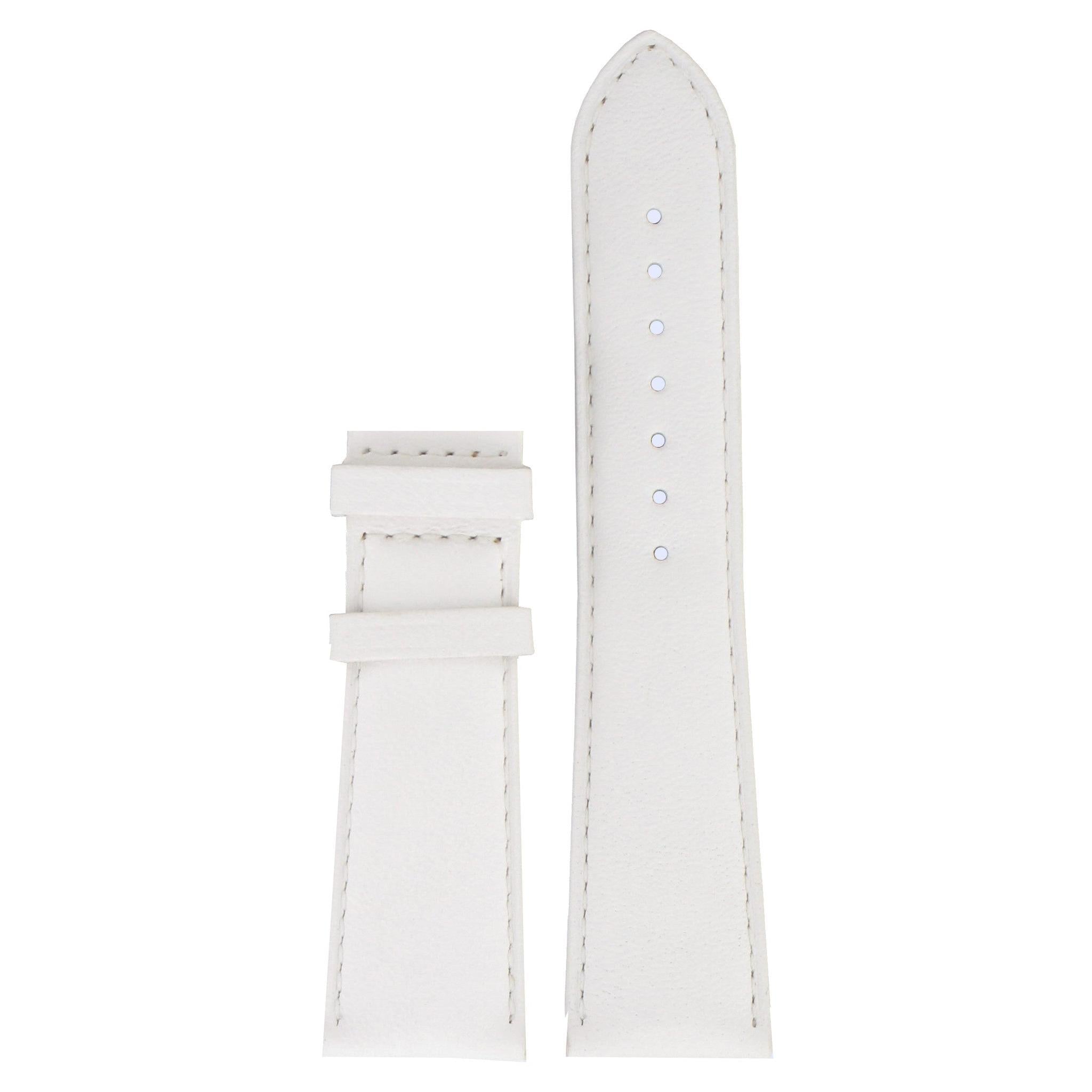 Tissot T023309A Watch Band T610028963 White Leather 22 mm T - Wave - Watch Plaza