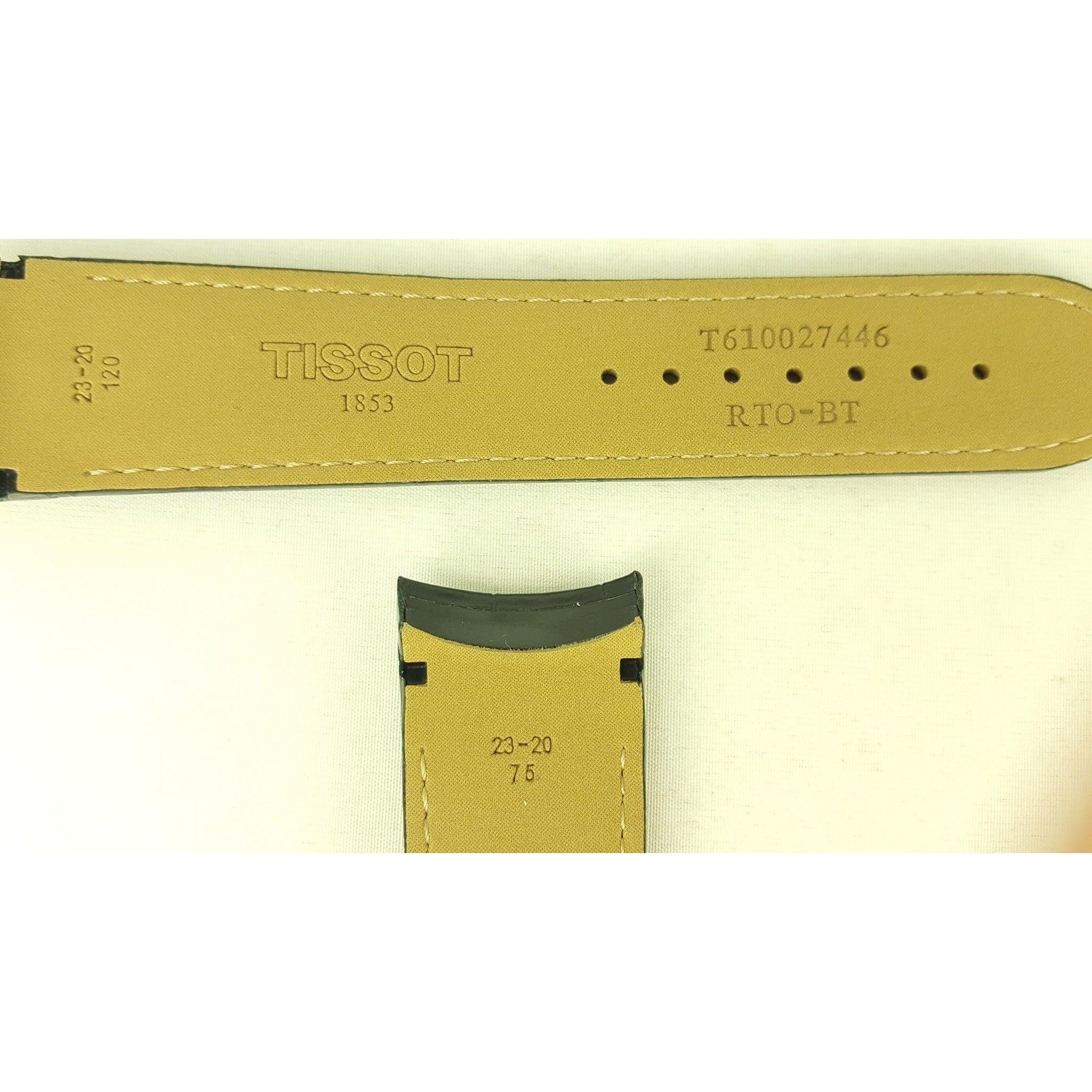 Tissot T035439A & T035617A - T - Trend Watch Band T610027446 Black Leather 23 mm Couturier - Watch Plaza