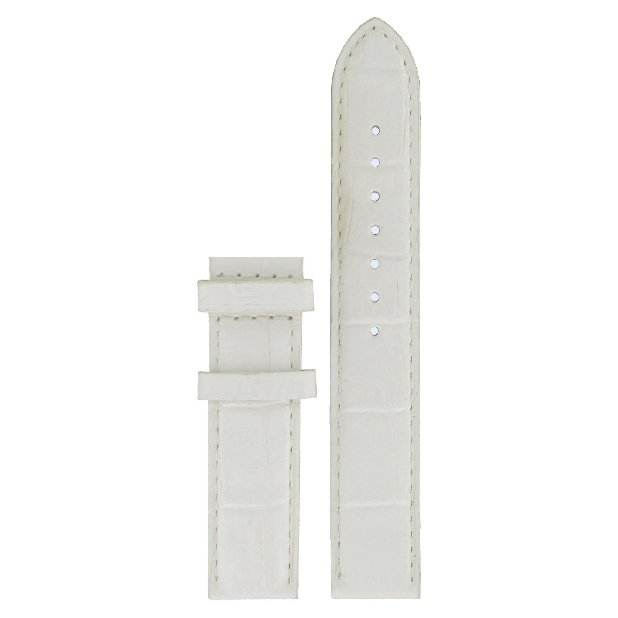 Tissot T050207, T050217 & T906217 Watch Band T610029084 White Leather 16 mm Lady Heart & Dressport - Watch Plaza
