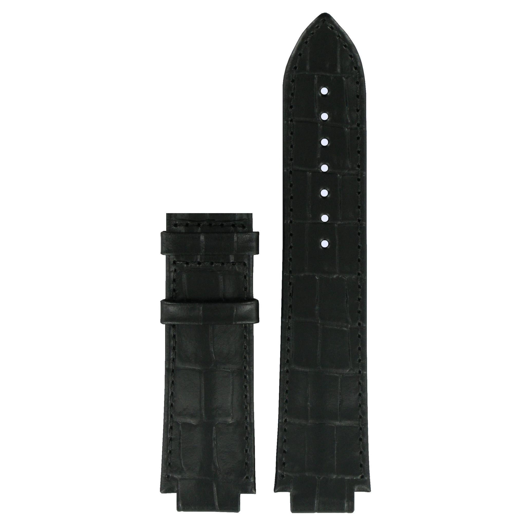 Tissot T0615101605100 XL Watch Band T610031274 Black Leather 15 mm TXL - Watch Plaza