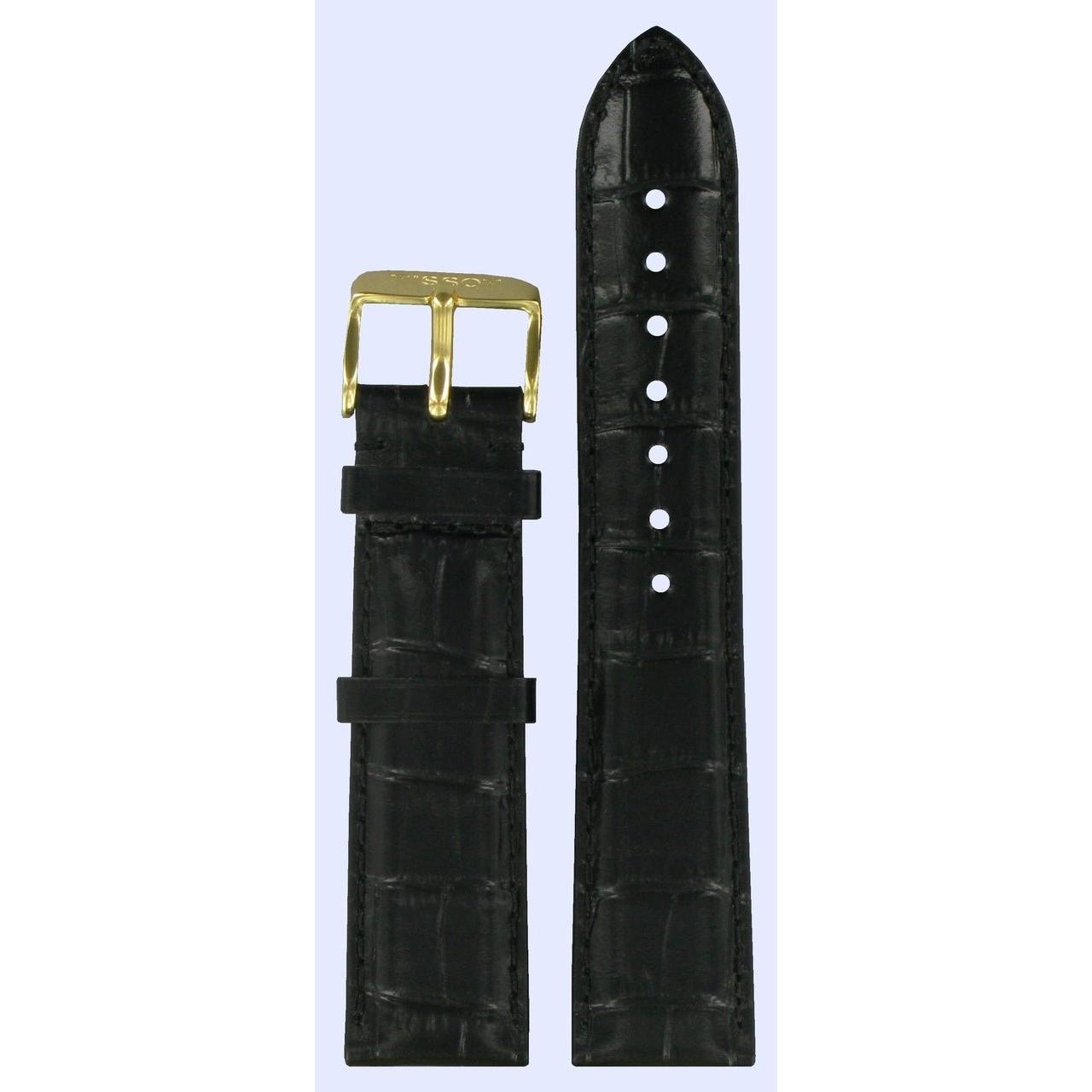 Tissot T7104 & T7134 - Jasmin Watch Band T600013470 Black Leather 20 mm Bridgeport - Watch Plaza