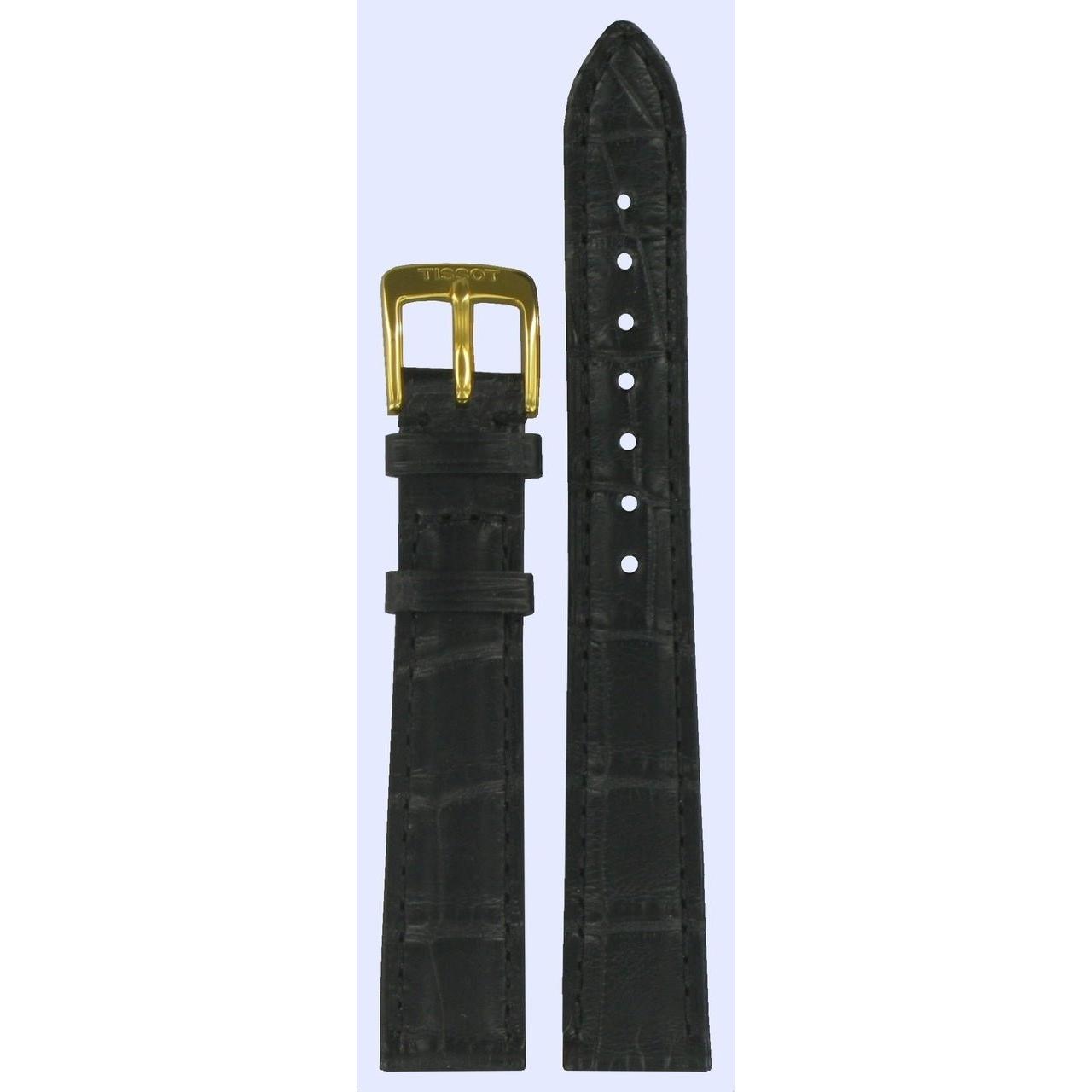 Tissot T71331131 Watch Band T600013460 Black Leather 14 mm Bellflower - Watch Plaza