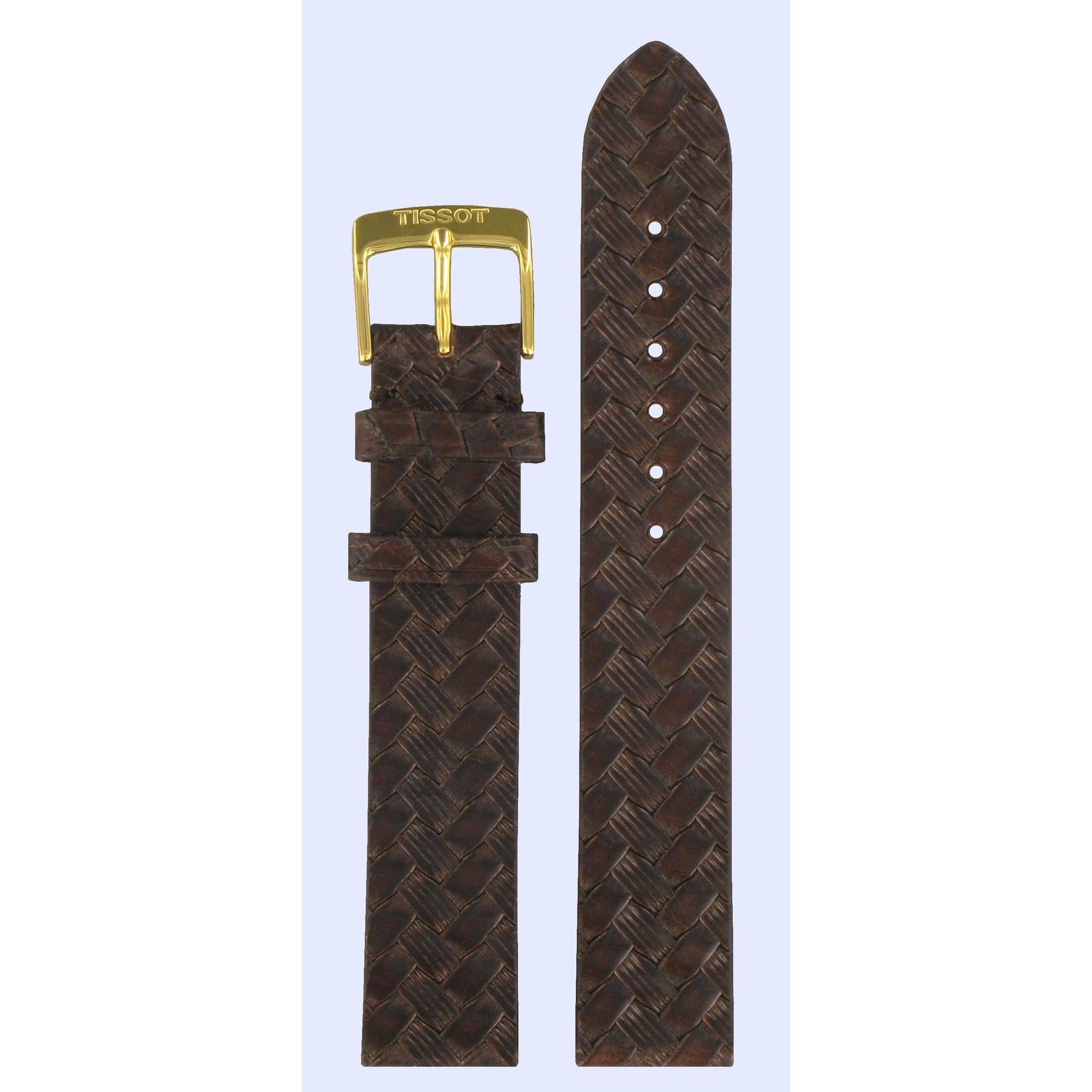 Tissot T71332132 Watch Band T600019688 Dark Brown Leather 17 mm Secret Love - Watch Plaza