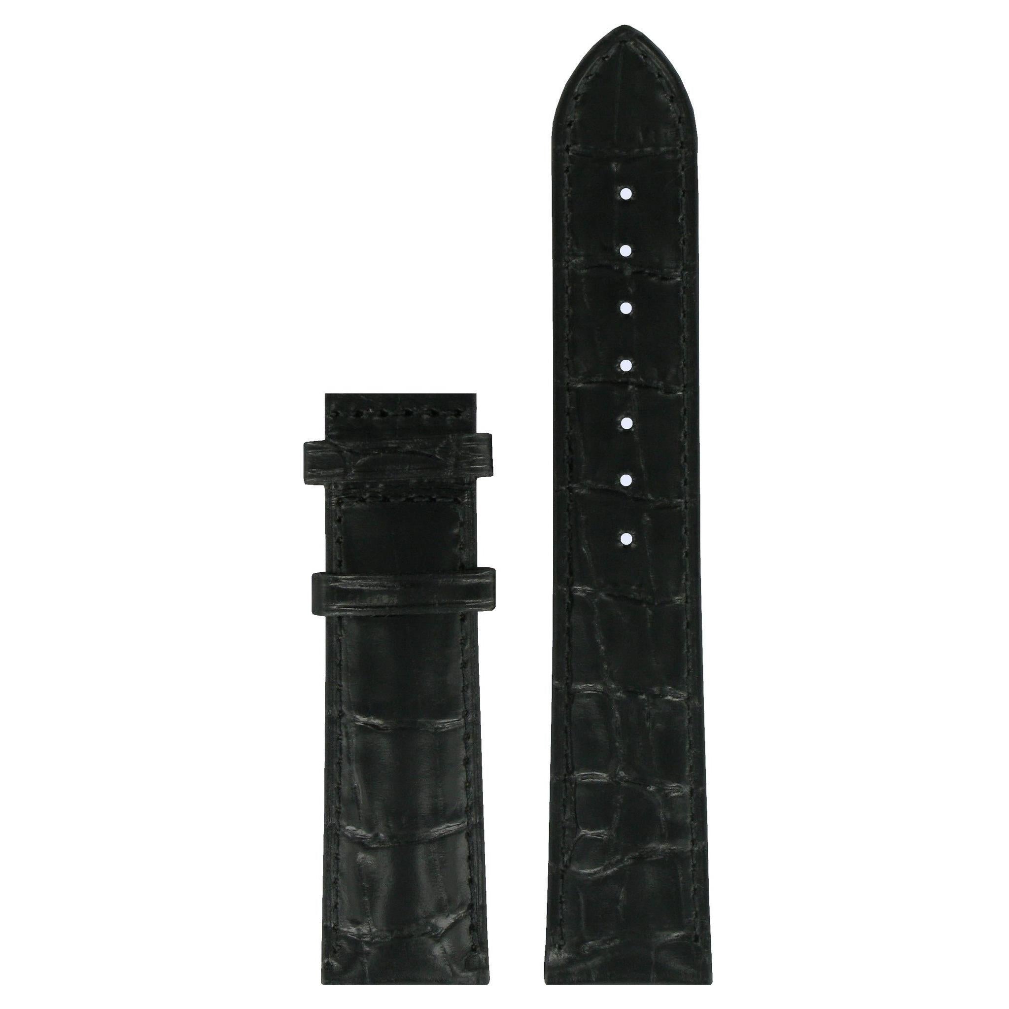 Tissot T910430A Watch Band T610031879 Black Leather 20 mm Visodate - Watch Plaza