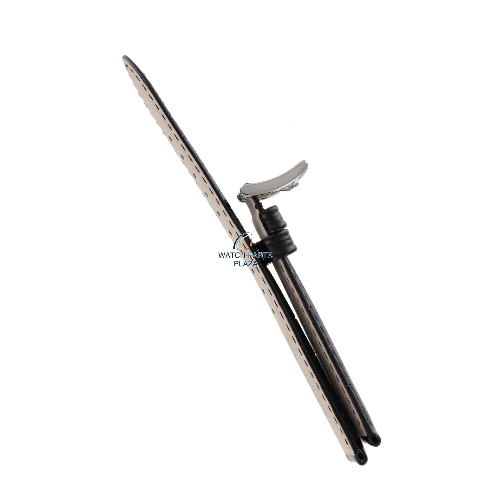 Watch Band AR2411 Emporio Armani Renato black leather strap 22mm - Watch Plaza