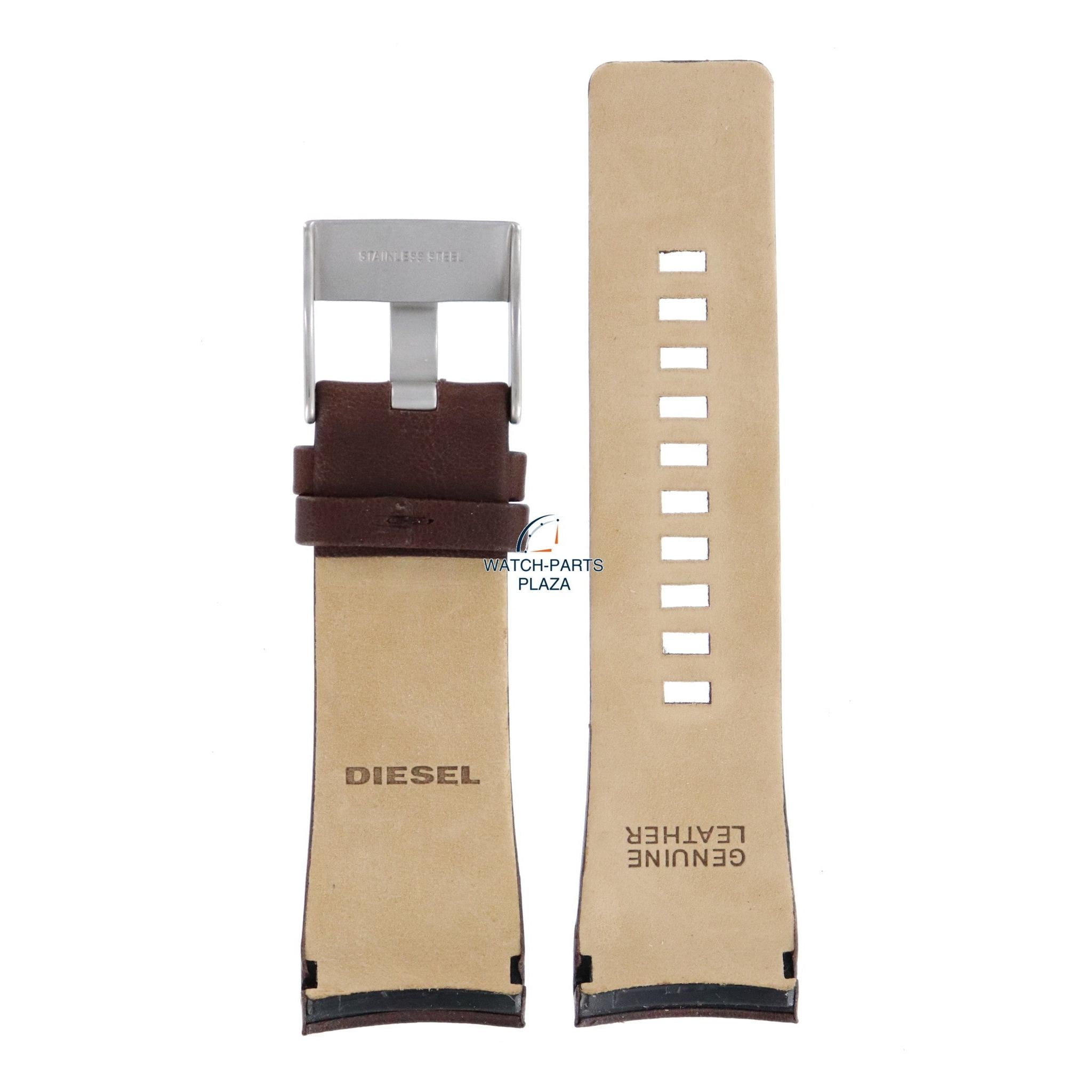 Watch Band Diesel DZ1140 brown leather strap 28mm original - Watch Plaza