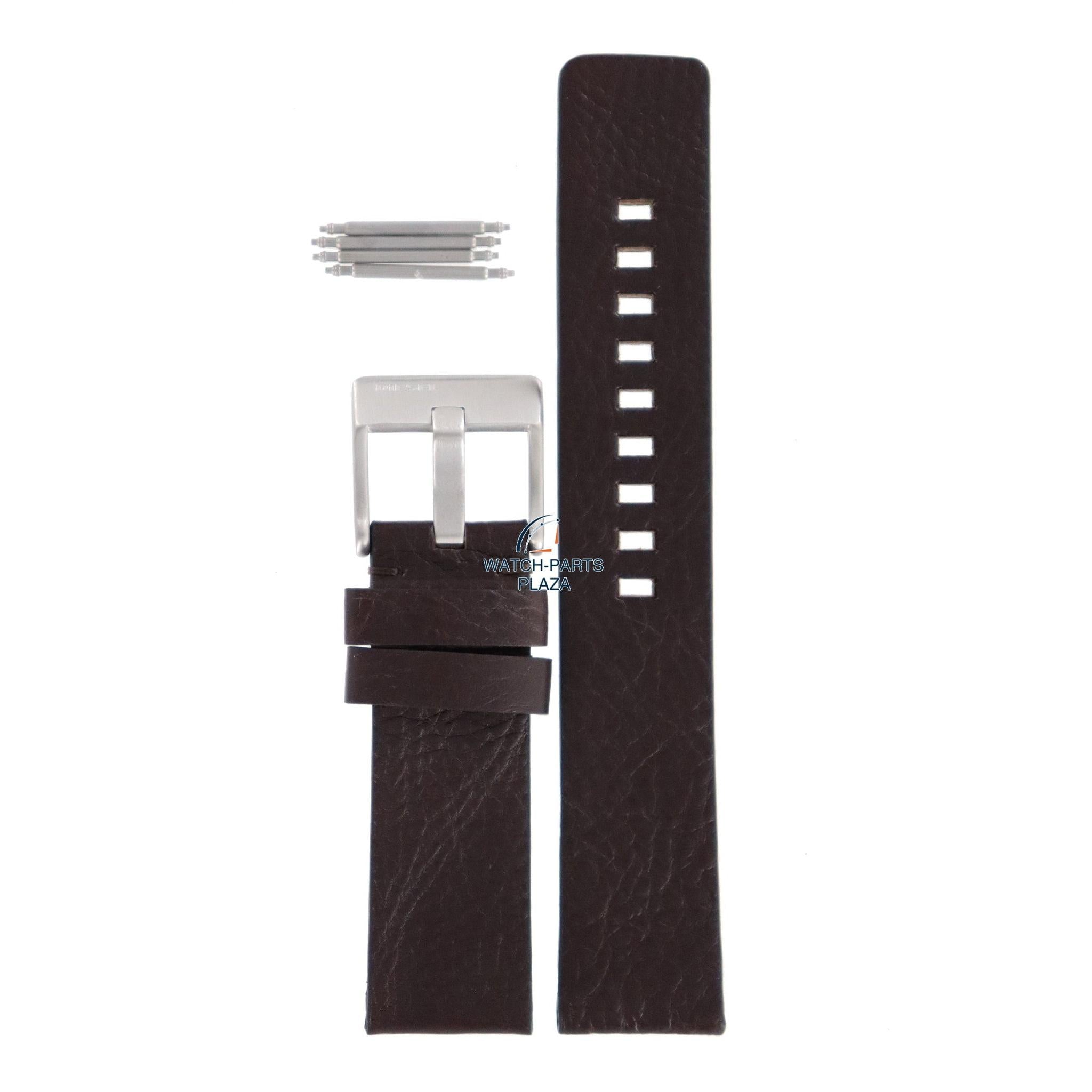 Watch Band Diesel DZ2038 black leather strap 21mm original DZ - 2038 - Watch Plaza
