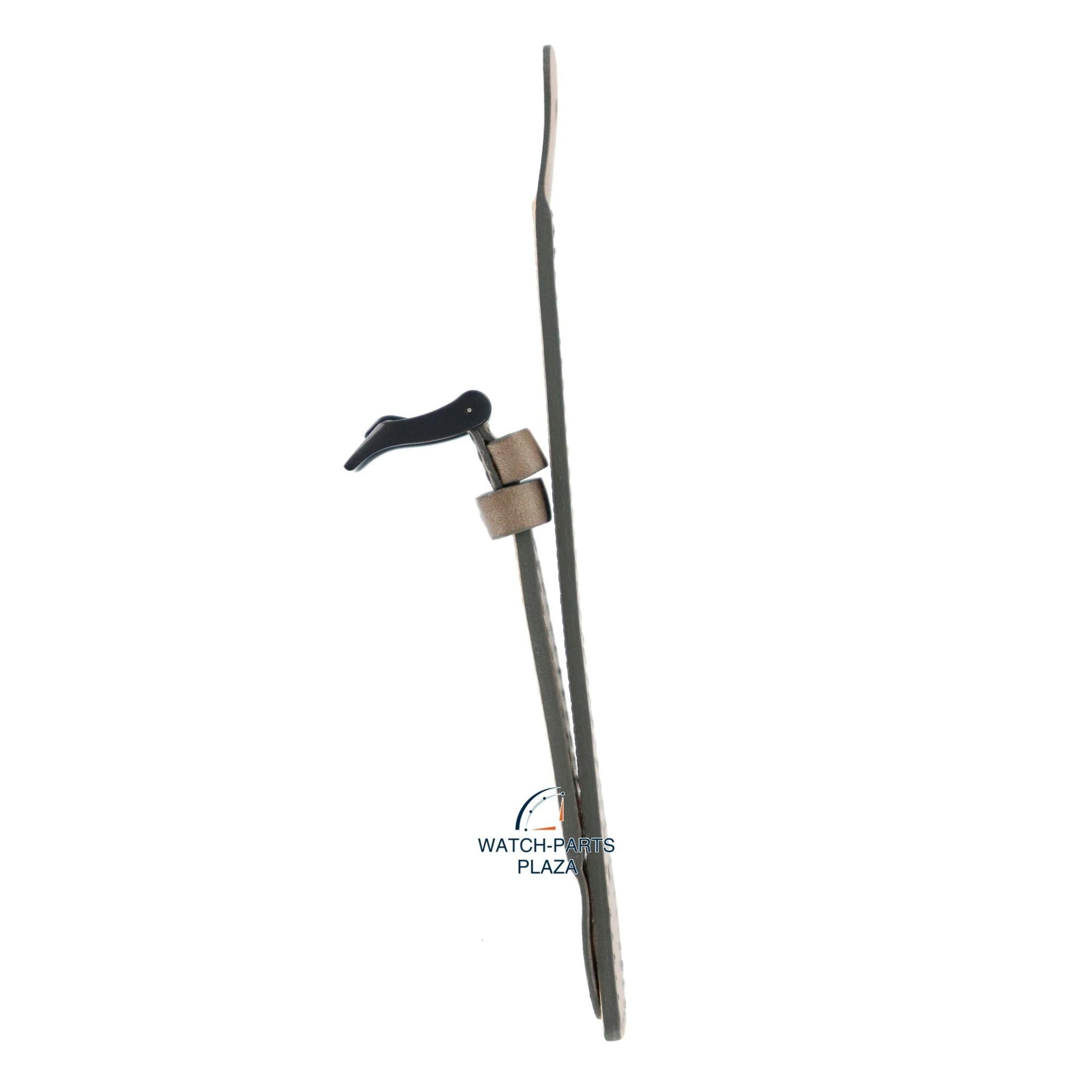 Watch Band Diesel DZ2102 brown leather strap 20mm black buckle genuine - Watch Plaza