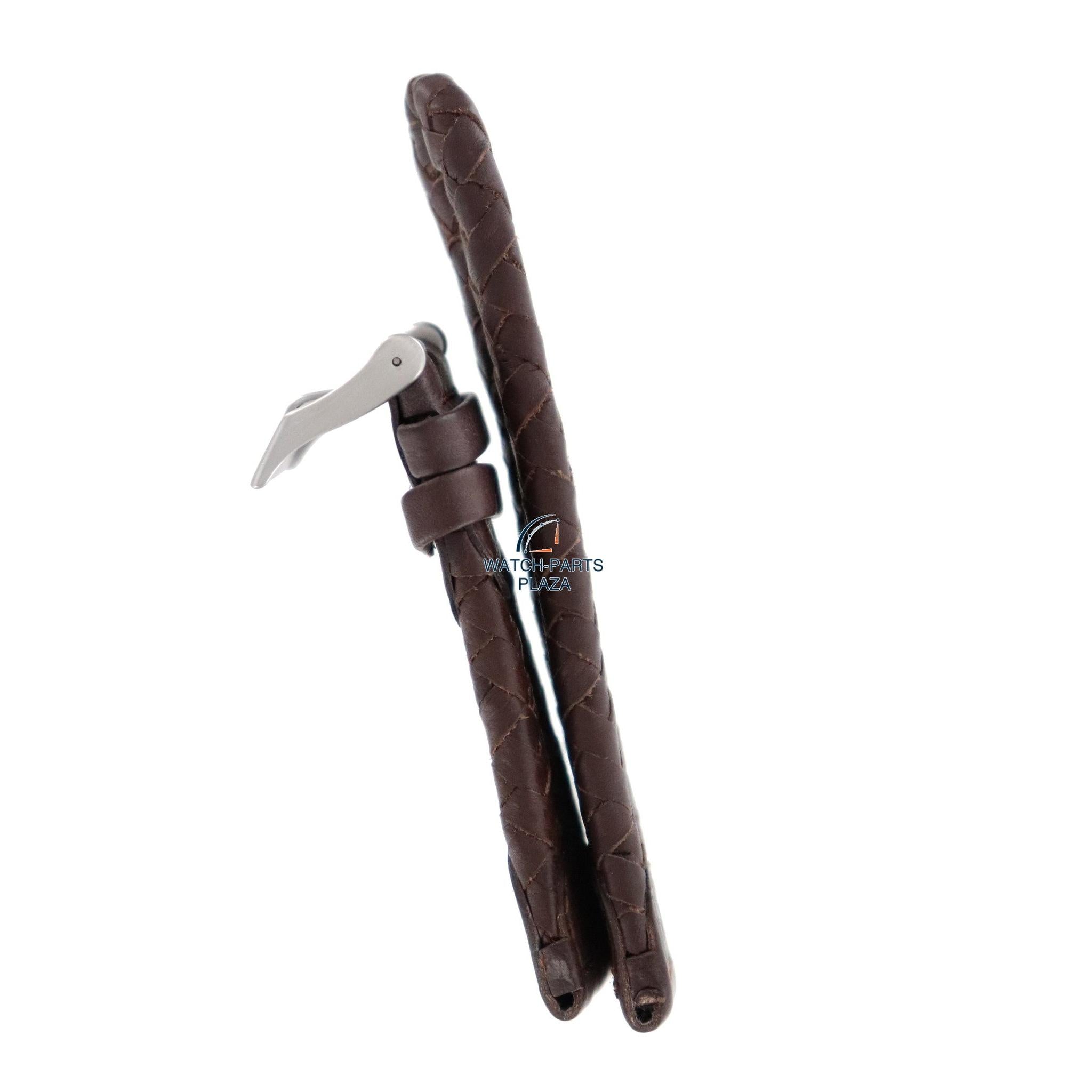 Watch Band Diesel DZ2148 dark brown leather strap 20mm original - Watch Plaza