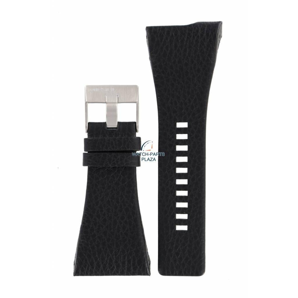 Watch Band Diesel DZ7101 Black Leather Strap 38mm DZ7102 Original - Watch Plaza