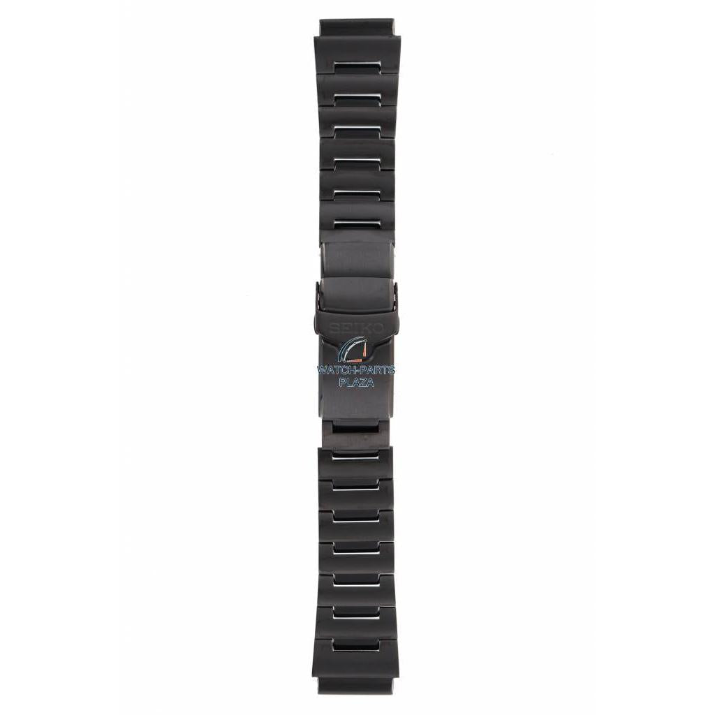 Watch Band for Seiko Monster 20mm black PVD Steel Bracelet 49X8 GGZ 4R36, 7S26 & 7S36 - Watch Plaza