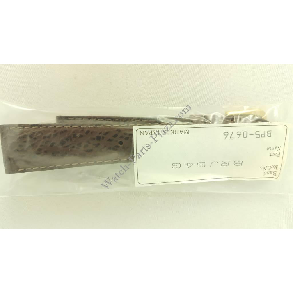 Watch Band Seiko Aeromaster 5Y23 6150 SQ Sports 150 Brown Leather Strap 20mm - Watch Plaza