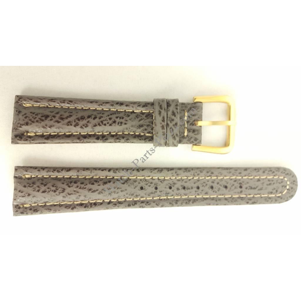 Watch Band Seiko Moon Sports 150 6F24 - 7010 / 6M25 - 6000 Grey Leather Strap 20mm 7N42 - Watch Plaza