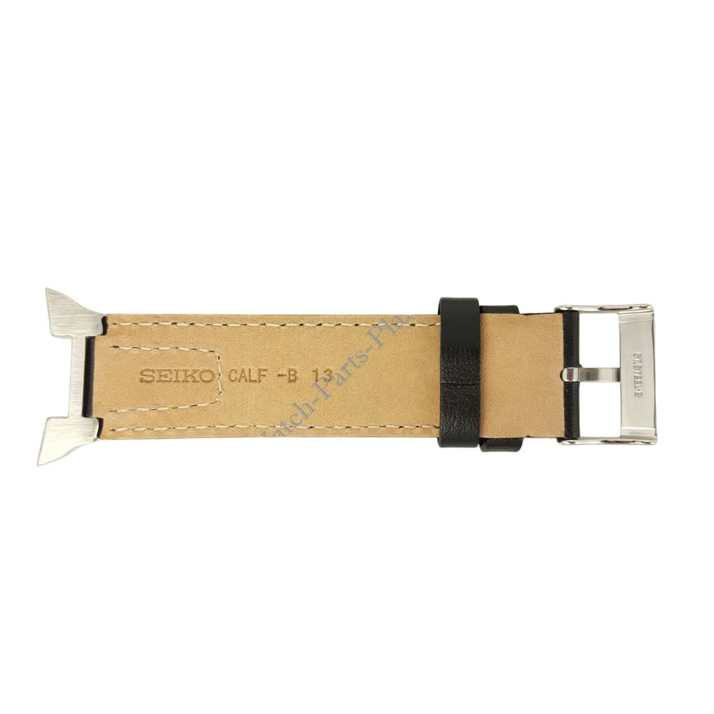 Watch Band Seiko SNAA37 black leather strap 7T62 - 0GW0 13mm 4LC4JB - Watch Plaza