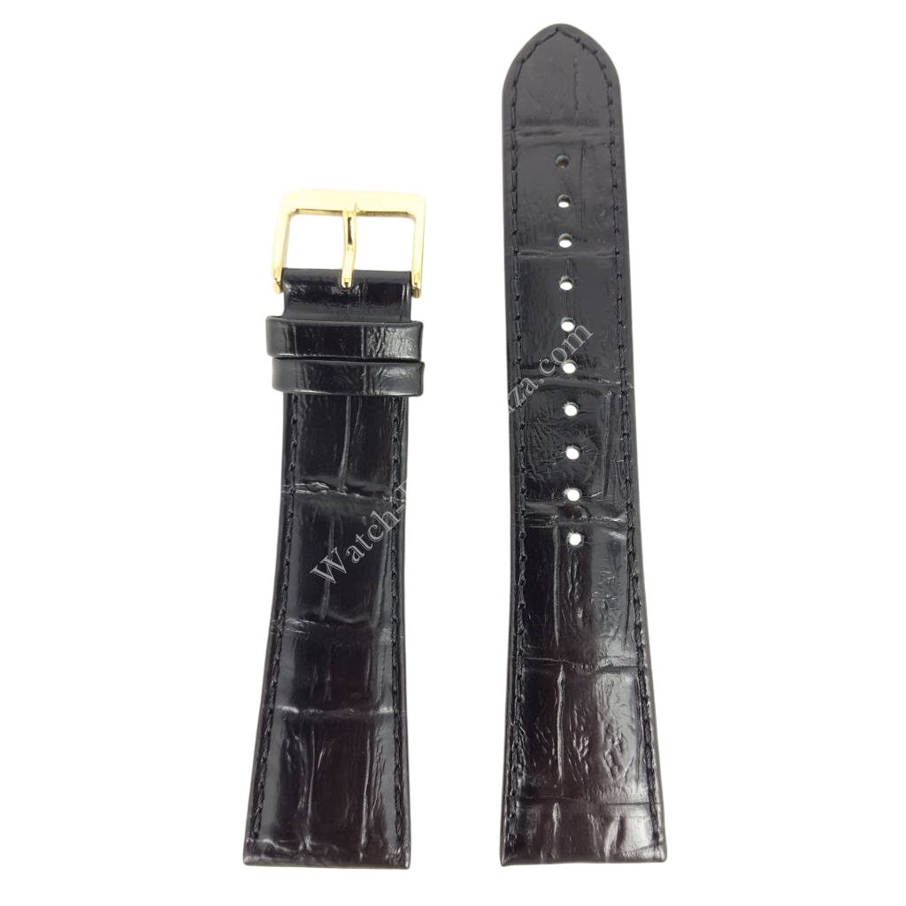 Watch Band Seiko Solar SUP880P1 Black Leather Strap 23mm LOCZ V115 - 0BC0 - Watch Plaza