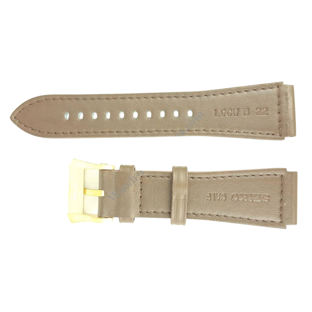 Watch Band Seiko SRP580 Prospex Limited brown leather strap L0CW B 22 mm - Watch Plaza