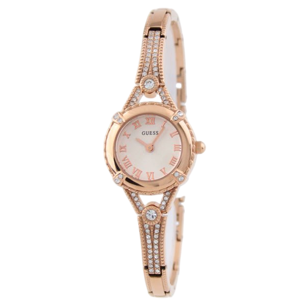Watch Guess W0135L3 Angelic ladies watch rose colored 22mm steel Zirconia crystals - Watch Plaza